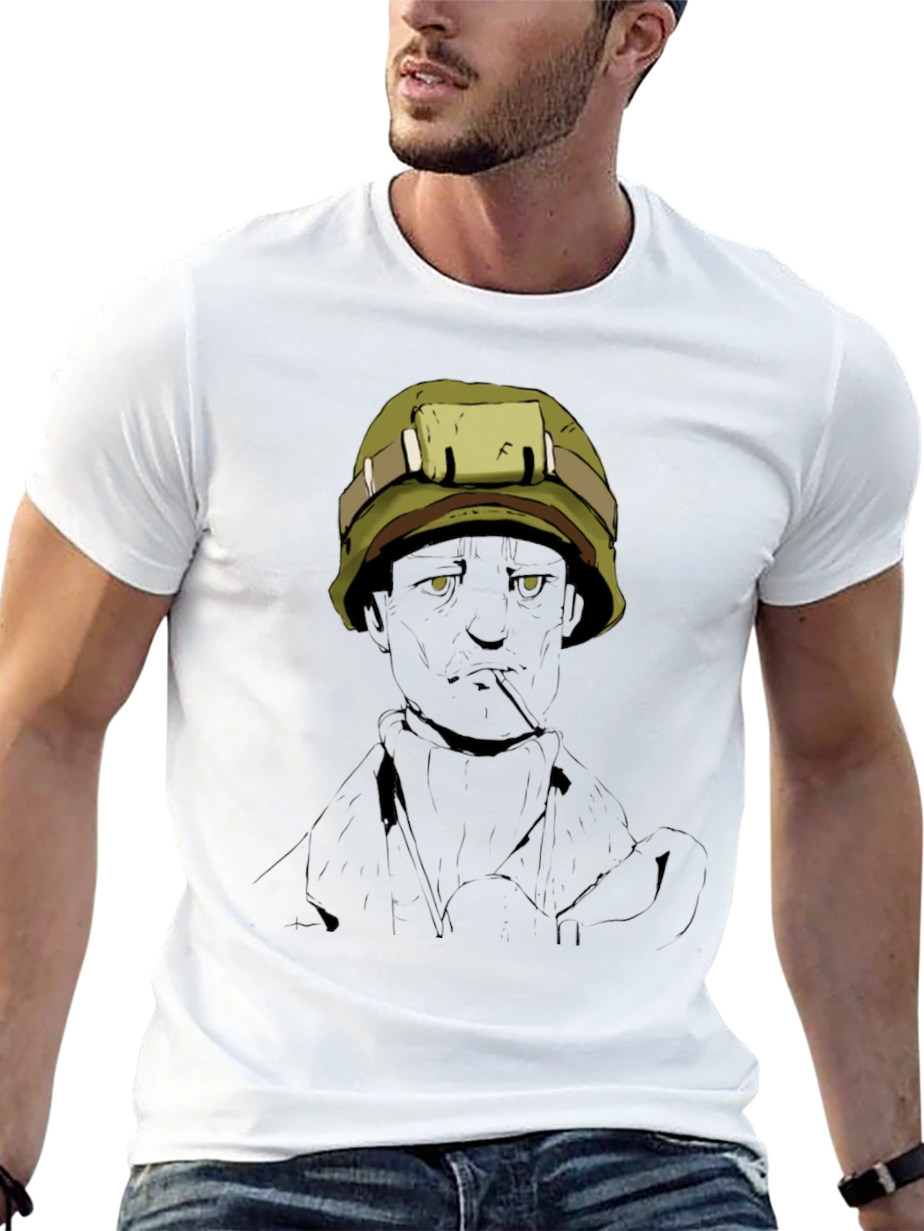 Graphic Tee: Vietnam Soldier Art T-Shirt