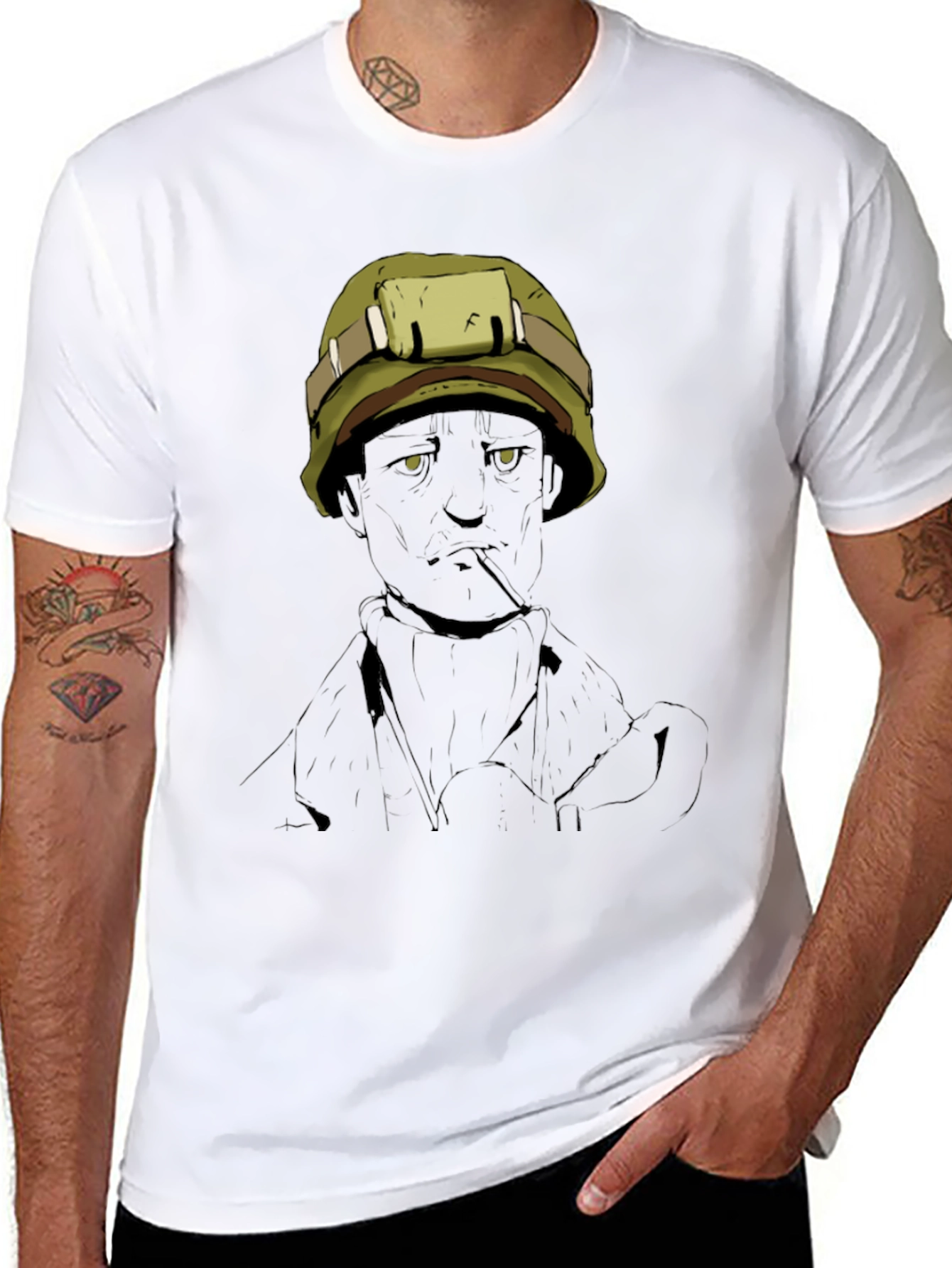 Graphic Tee: Vietnam Soldier Art T-Shirt
