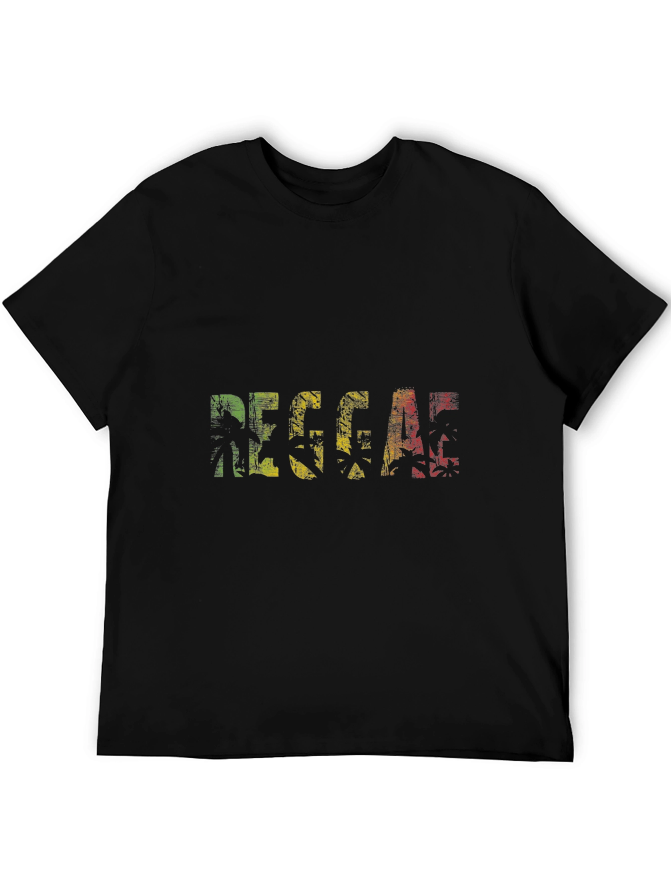 Reggae Graphic Print Black T-Shirt