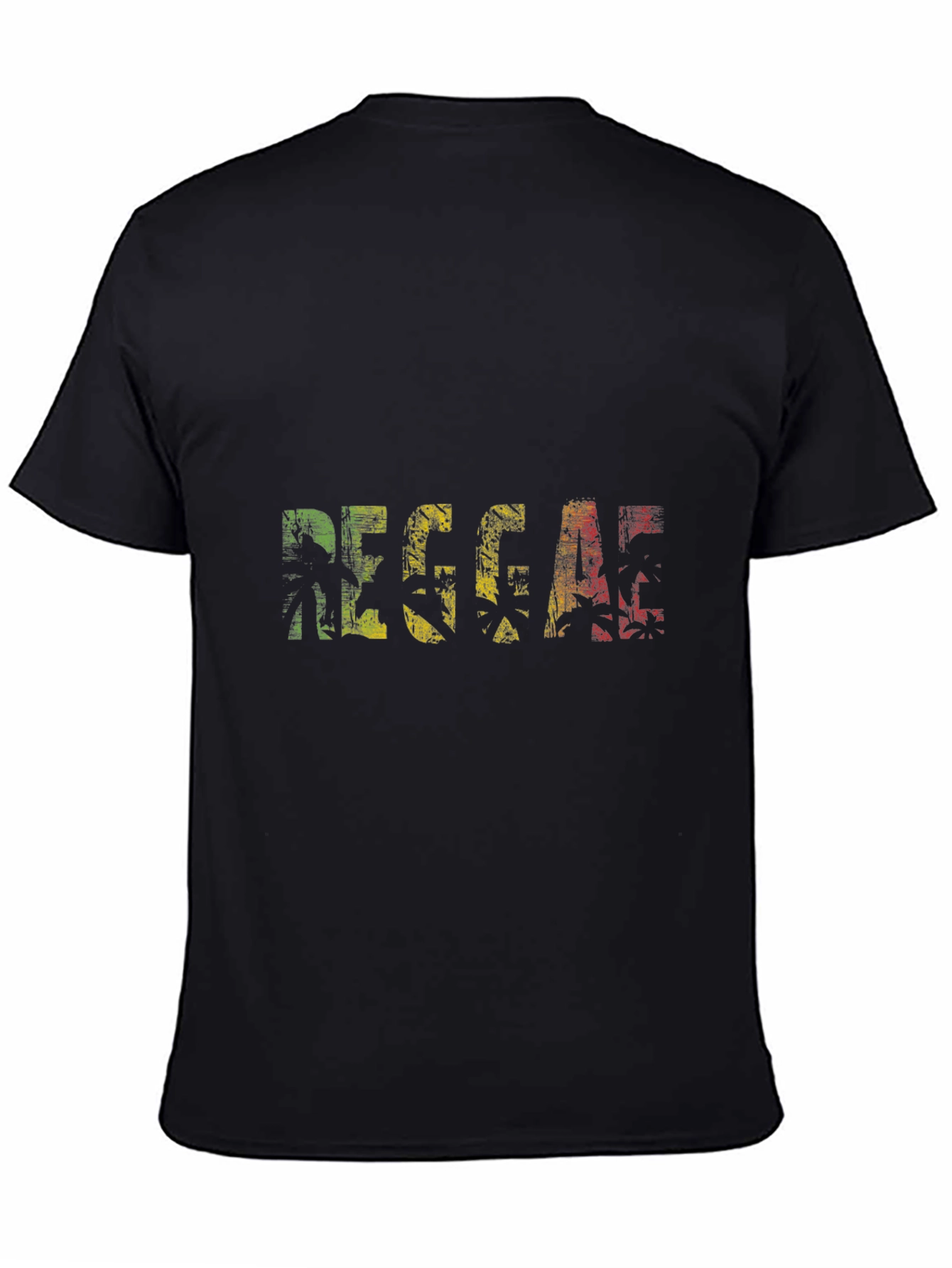 Reggae Graphic Print Black T-Shirt