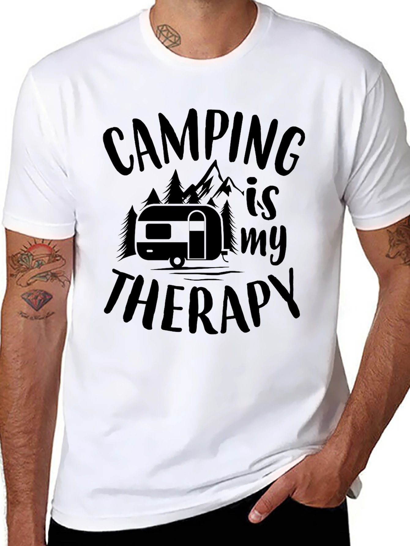 Camping is My Therapy Graphic Tee