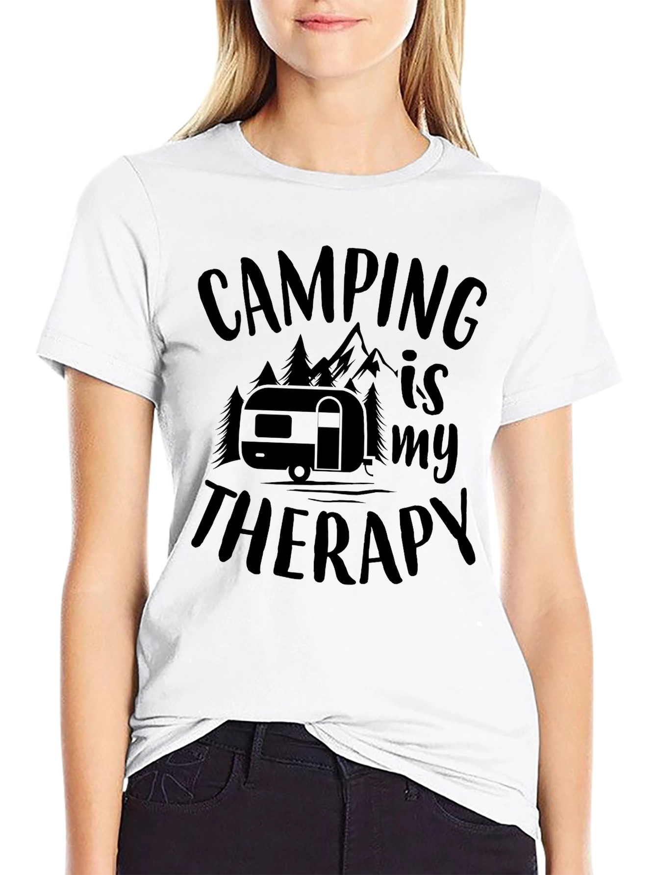 Camping is My Therapy Graphic Tee