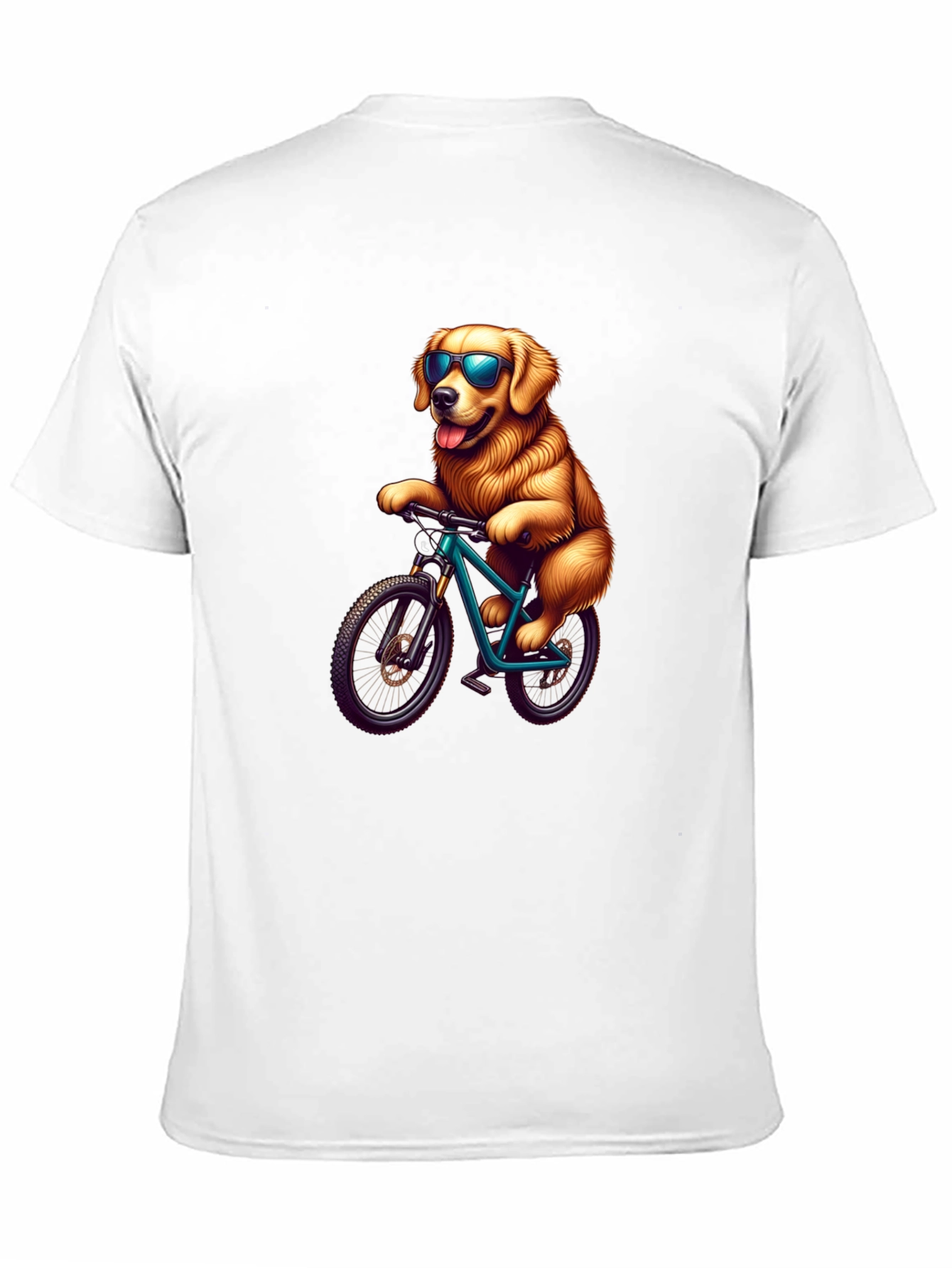 Dog on Bike Graphic Tee - Ride in Style