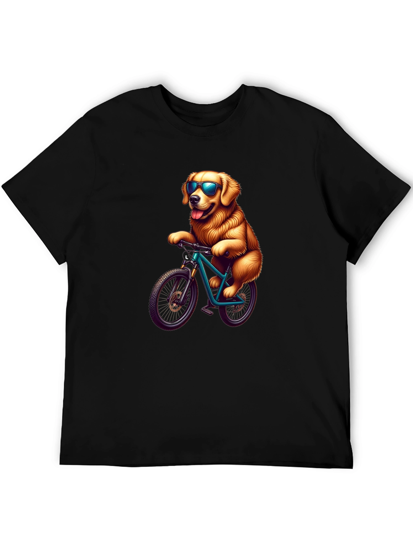 Dog on Bike Graphic Tee - Ride in Style