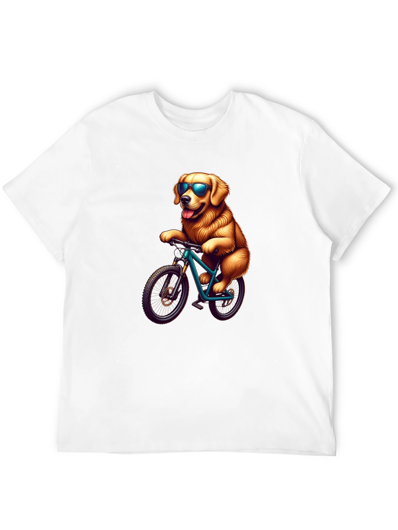 Dog on Bike Graphic Tee - Ride in Style