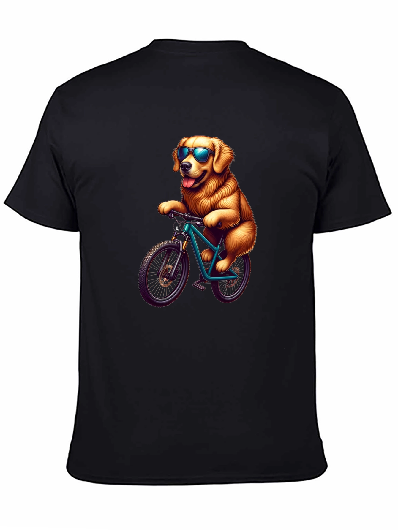 Dog on Bike Graphic Tee - Ride in Style