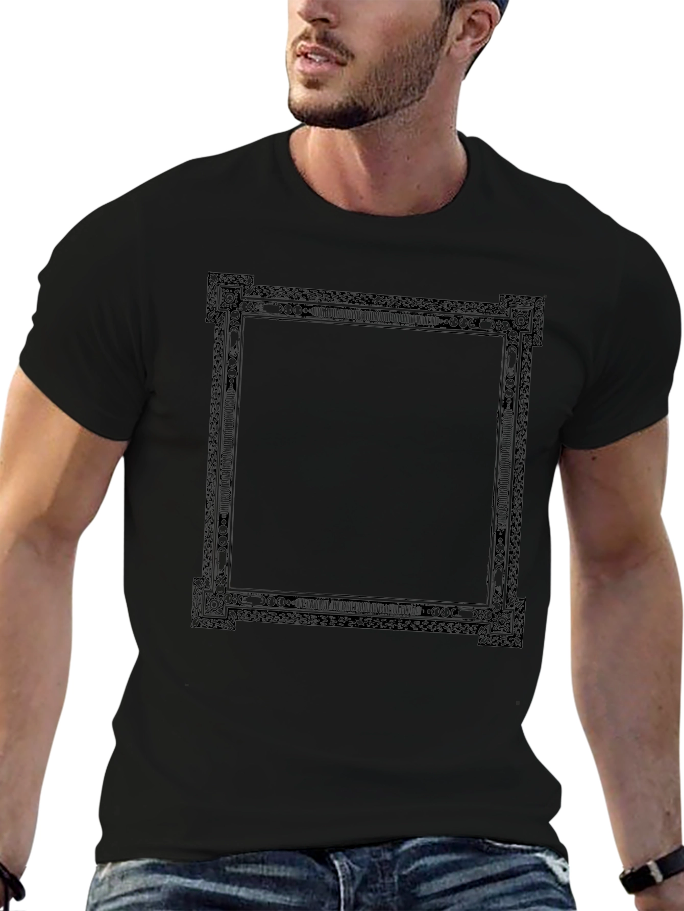 Framed Graphic Tee - Modern Minimalist Design