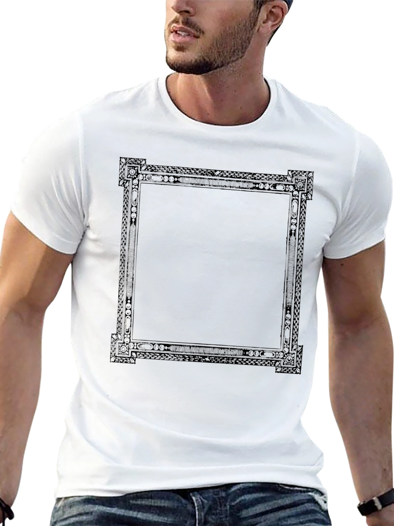 Framed Graphic Tee - Modern Minimalist Design