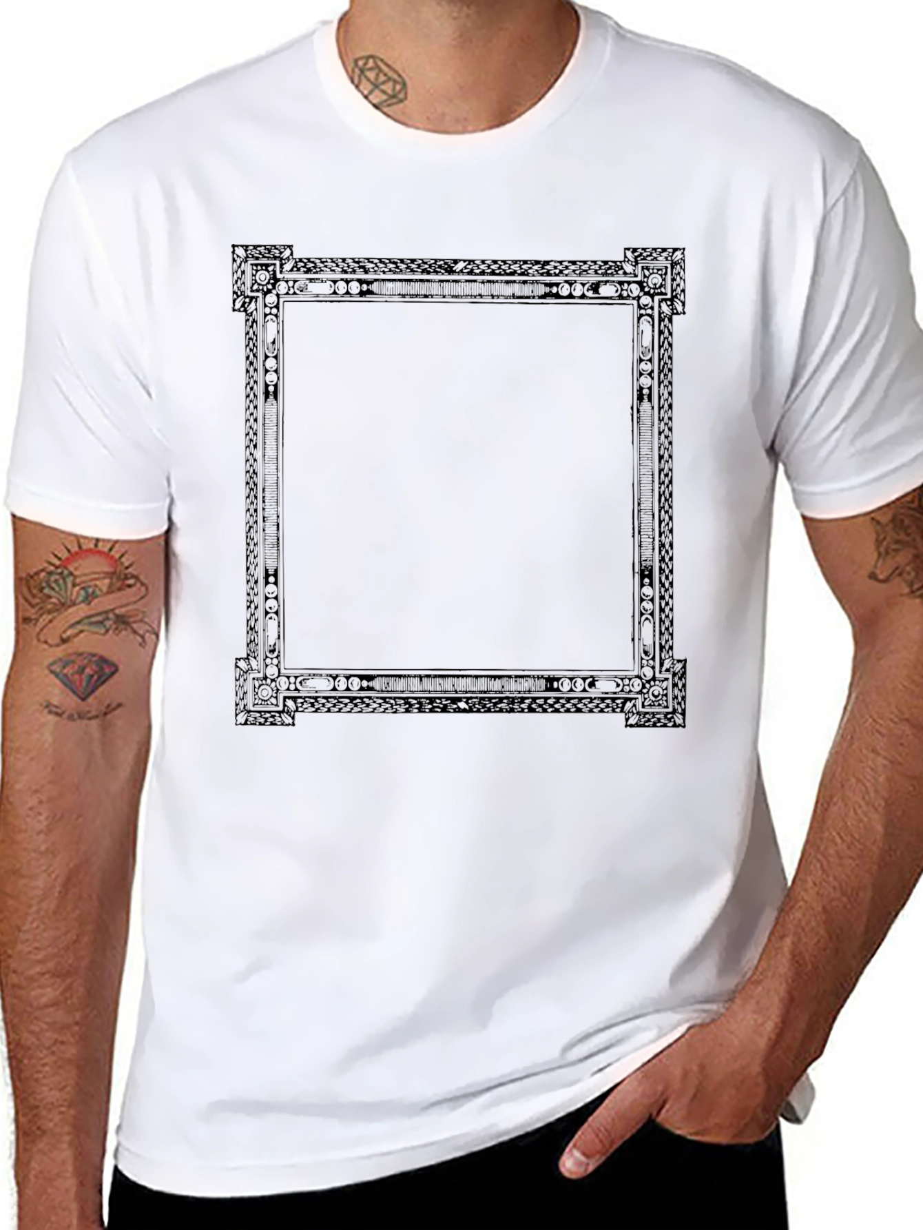 Framed Graphic Tee - Modern Minimalist Design