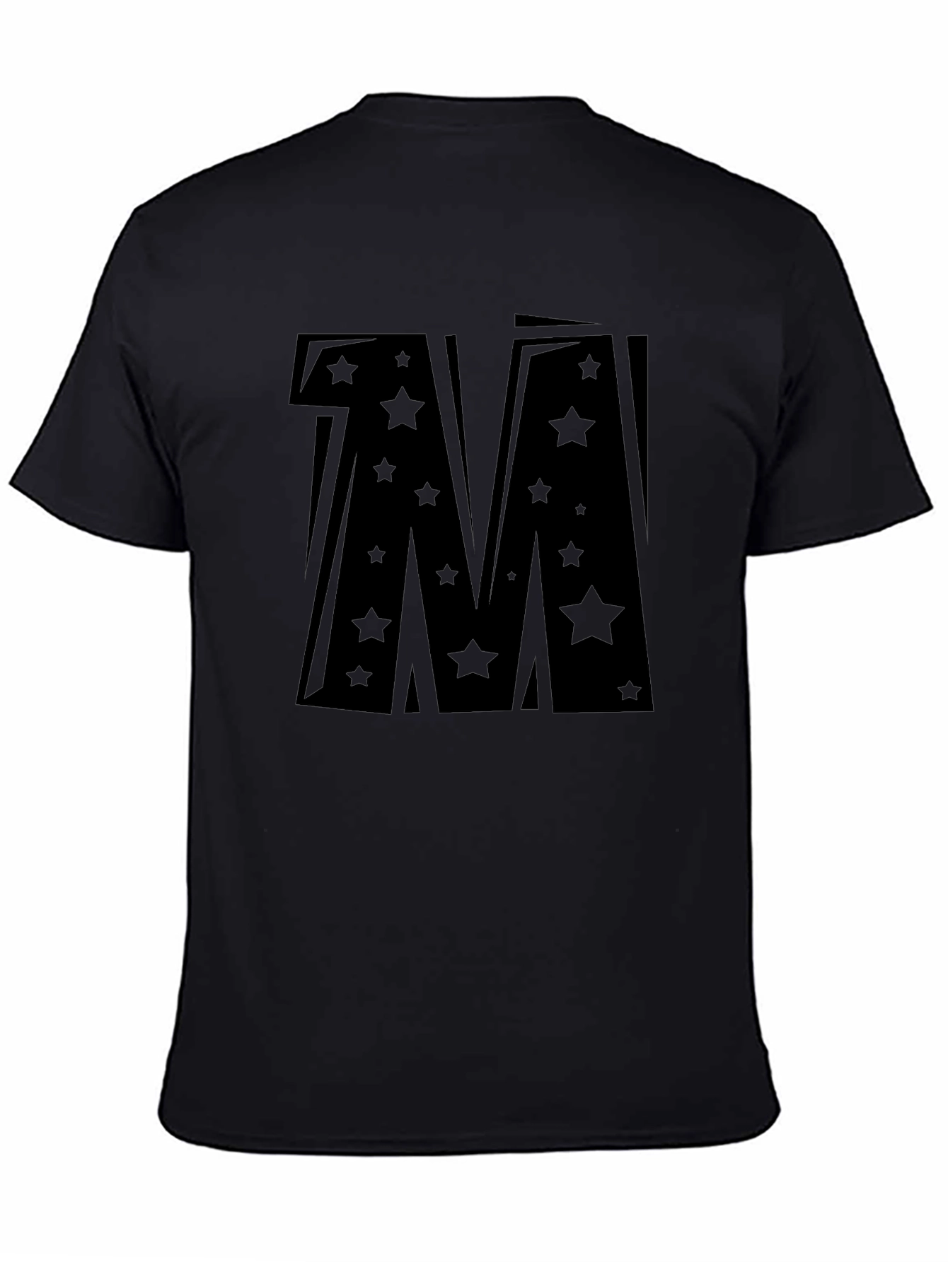 Bold Star Letter M Graphic T-Shirt