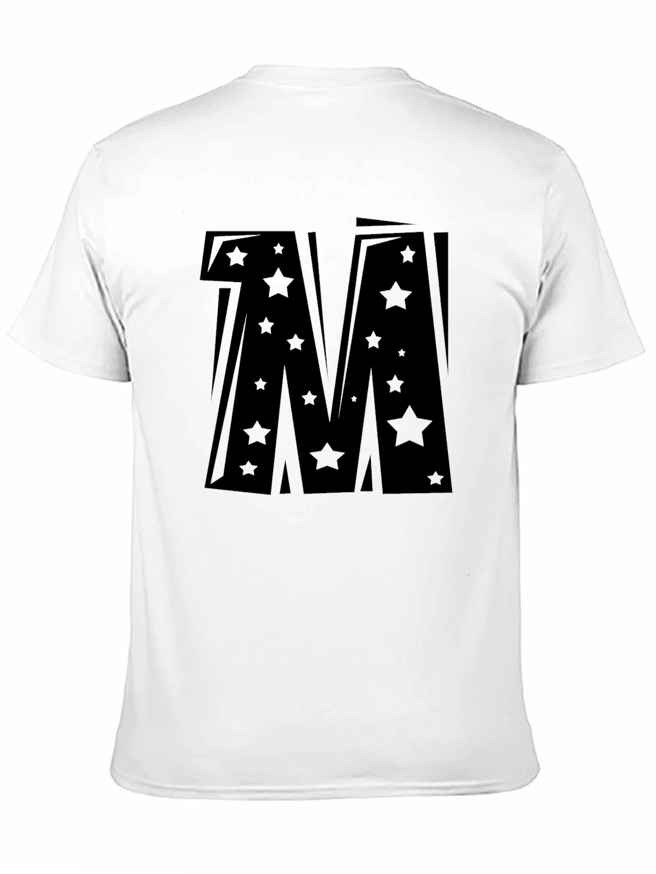Bold Star Letter M Graphic T-Shirt
