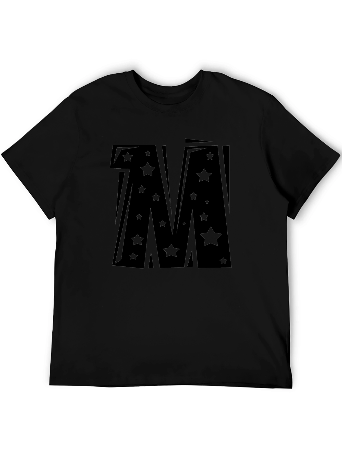 Bold Star Letter M Graphic T-Shirt