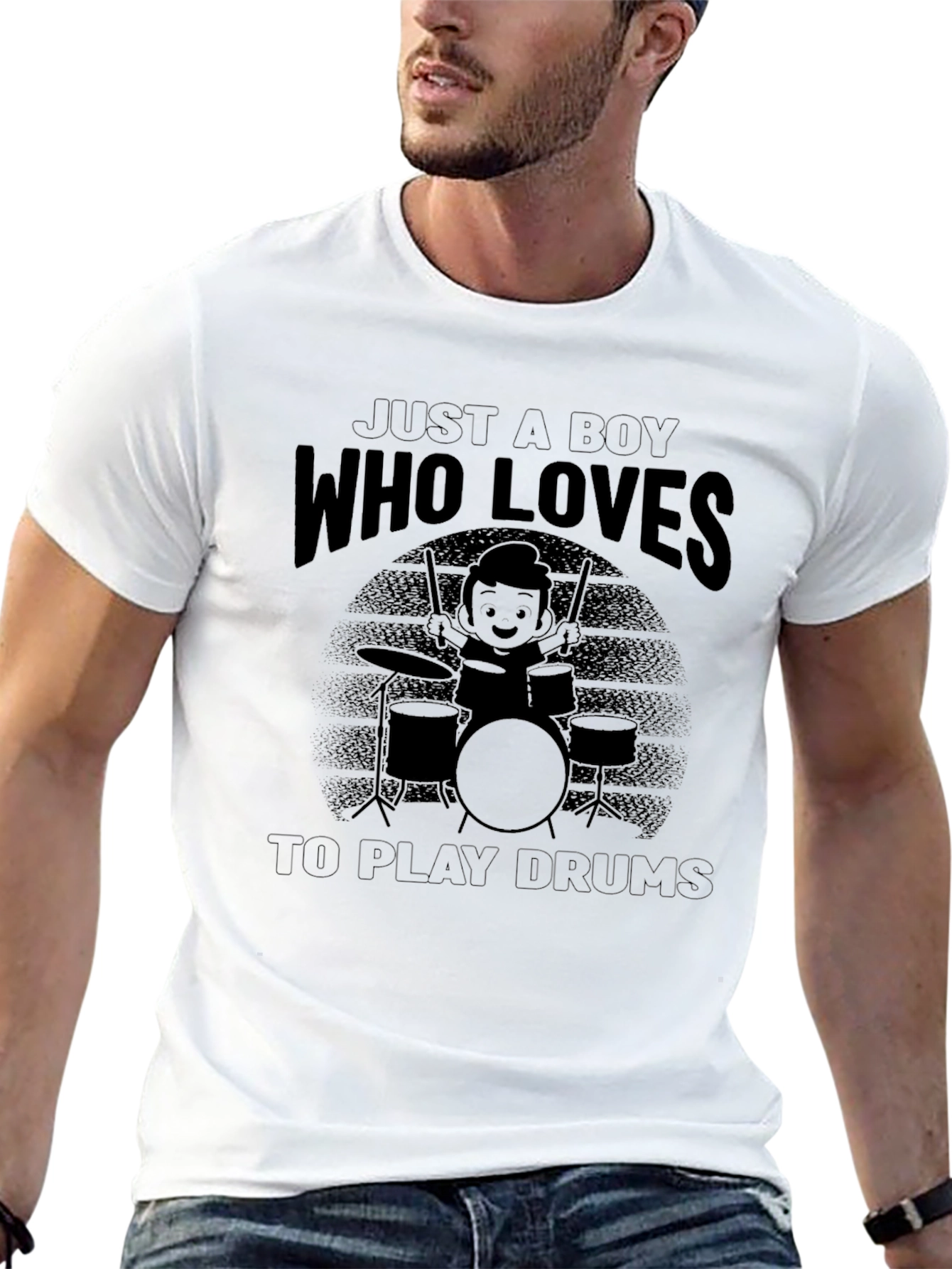 Just a Boy Who Loves To Play Drums T-Shirt