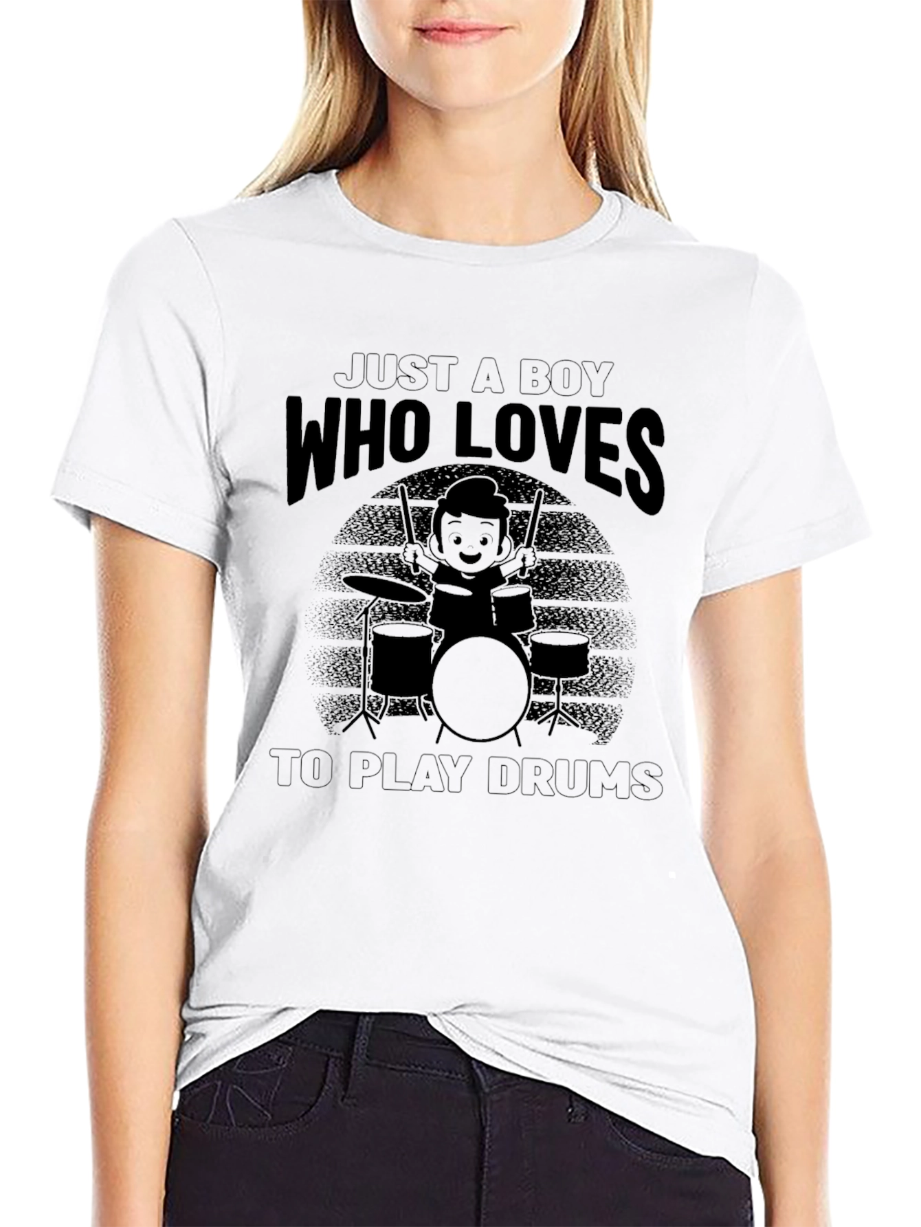 Just a Boy Who Loves To Play Drums T-Shirt