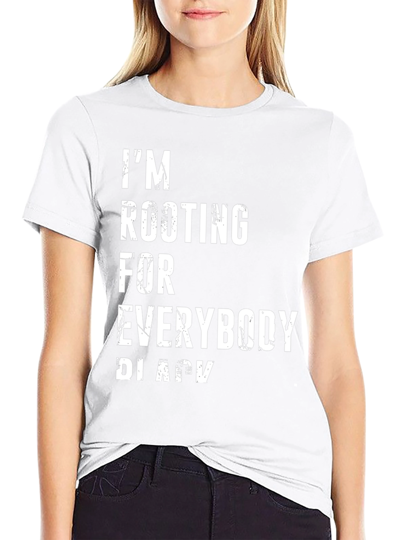 Im Rooting For Everybody Black Graphic Tee