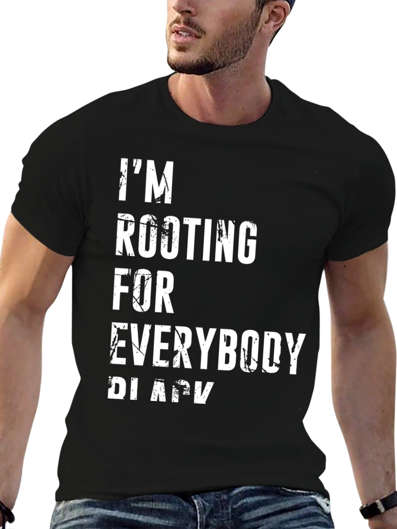 Im Rooting For Everybody Black Graphic Tee