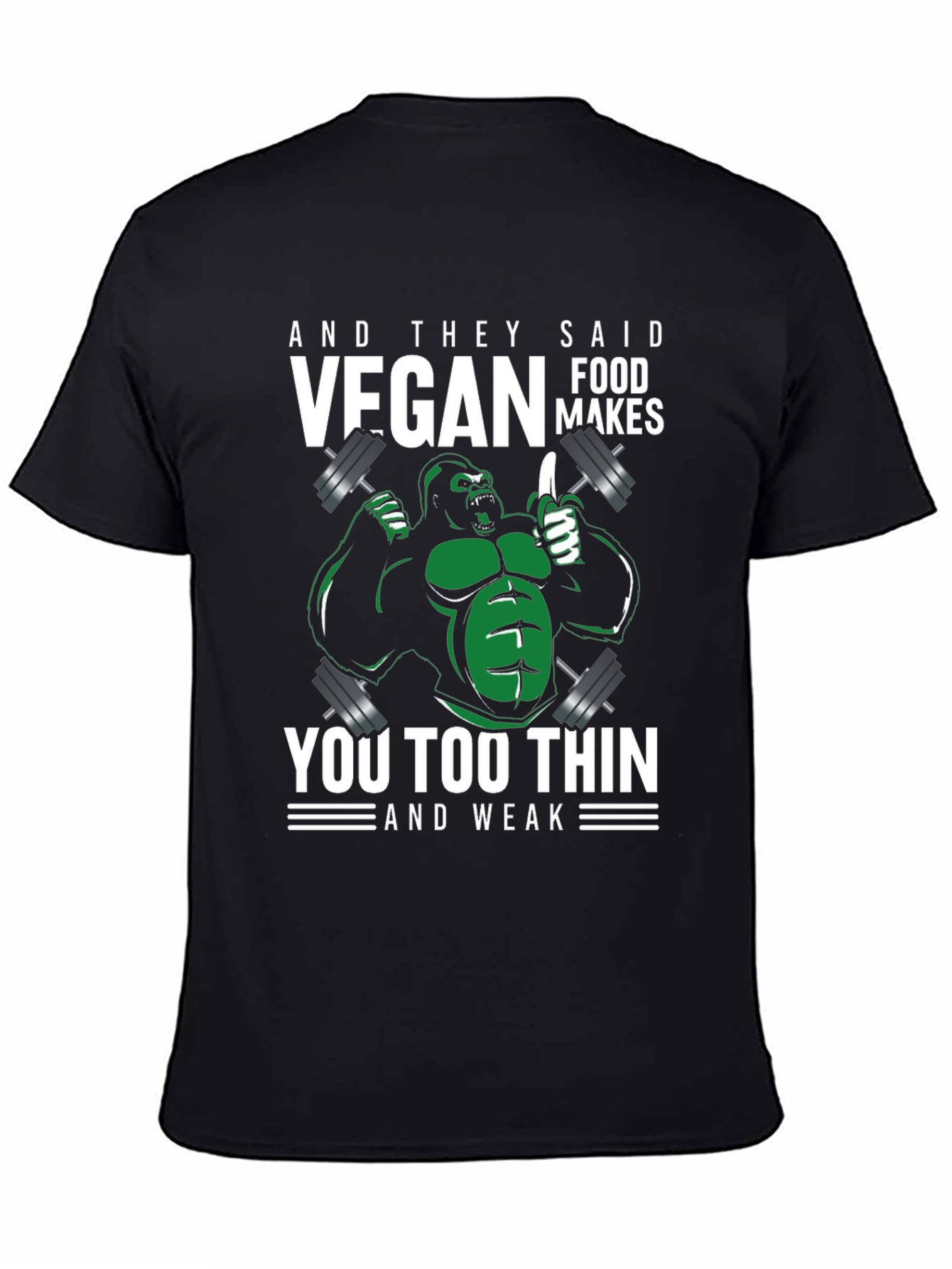 Vegan Gorilla T-Shirt - Strong & Healthy Vegan