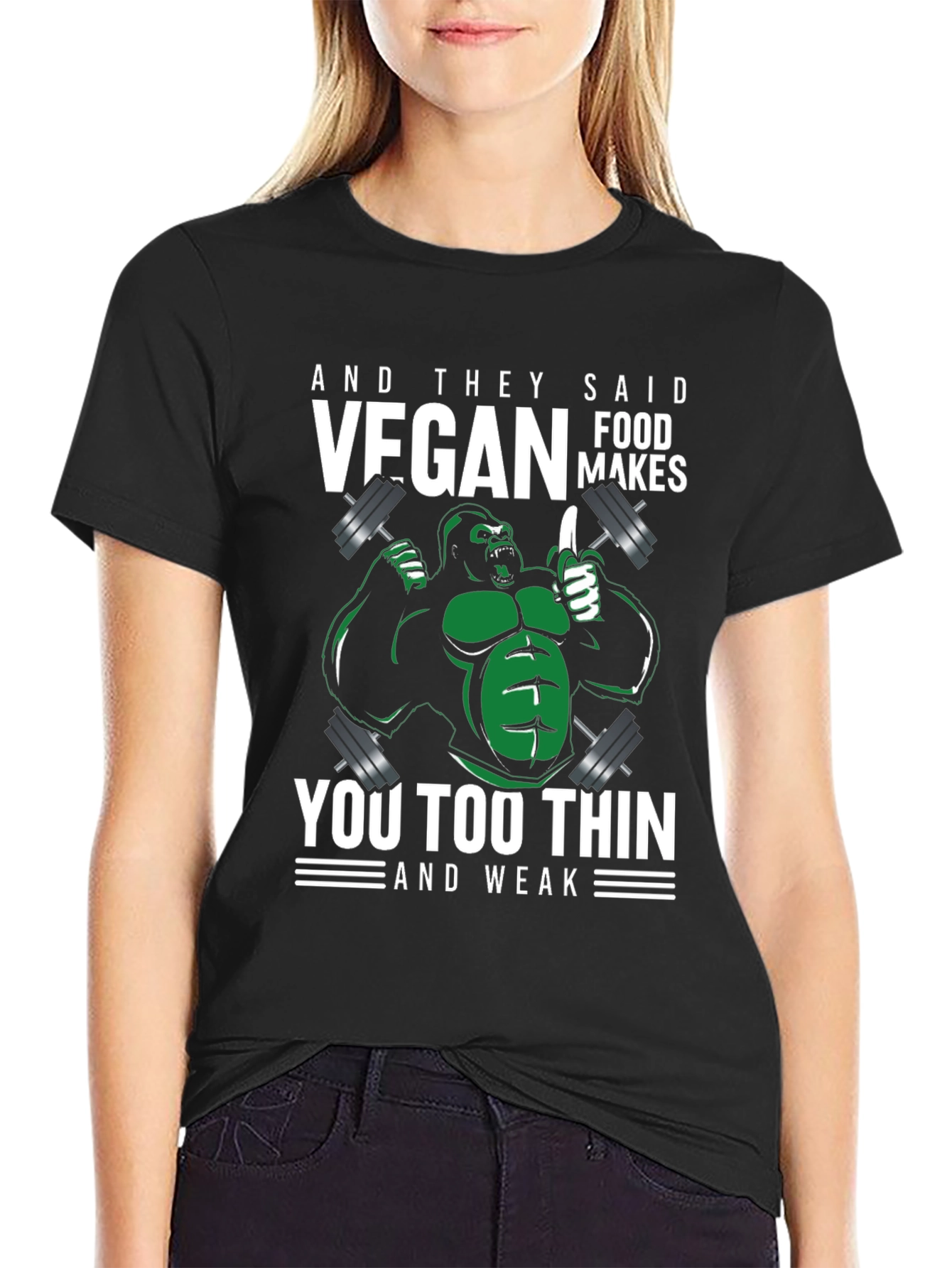 Vegan Gorilla T-Shirt - Strong & Healthy Vegan
