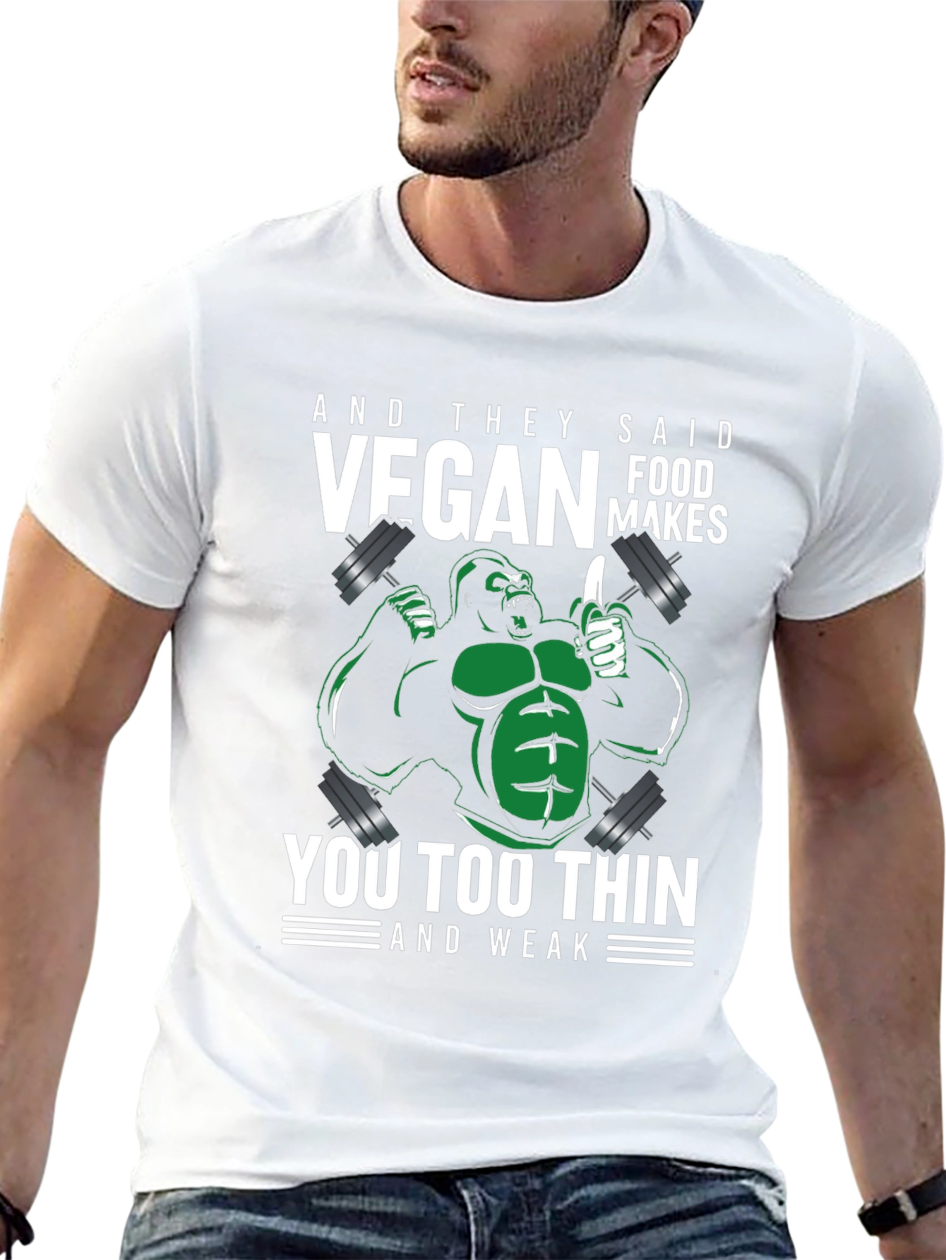 Vegan Gorilla T-Shirt - Strong & Healthy Vegan