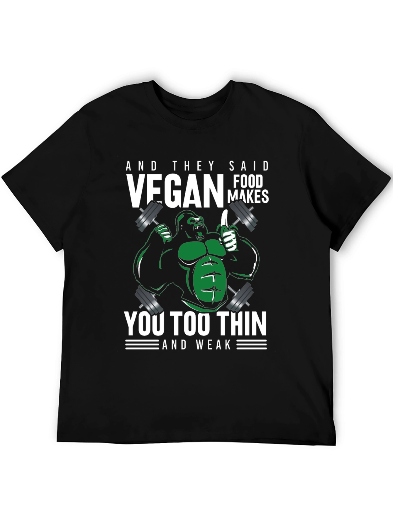 Vegan Gorilla T-Shirt - Strong & Healthy Vegan
