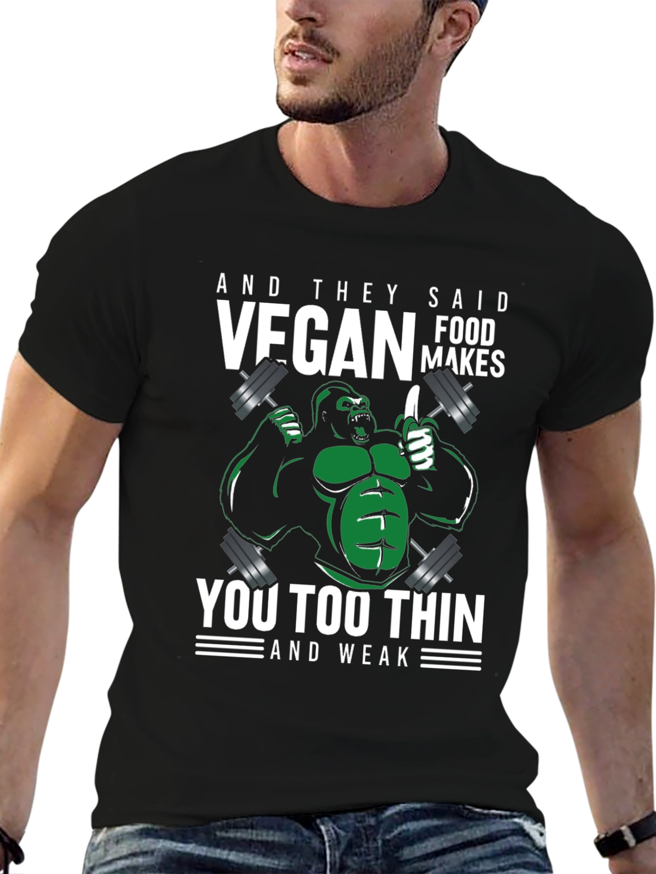 Vegan Gorilla T-Shirt - Strong & Healthy Vegan