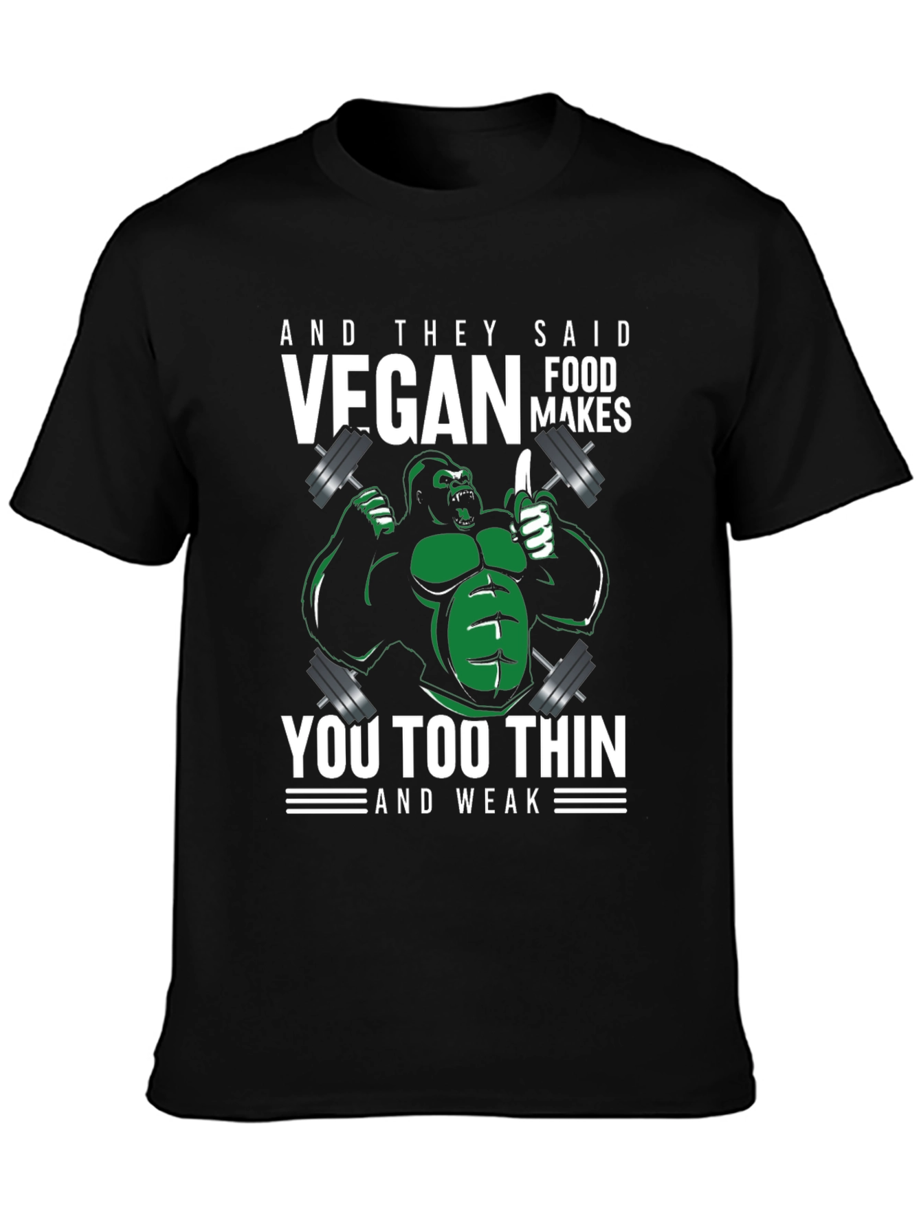 Vegan Gorilla T-Shirt - Strong & Healthy Vegan