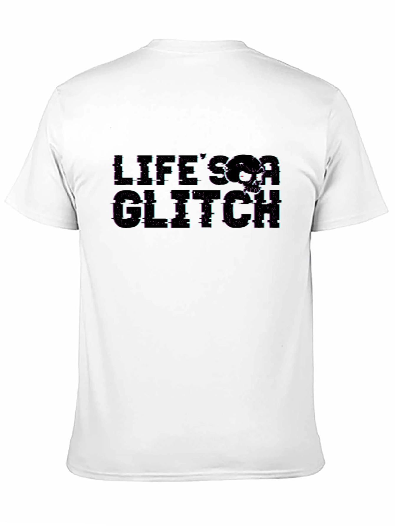 Lifes a Glitch Black Graphic Tee