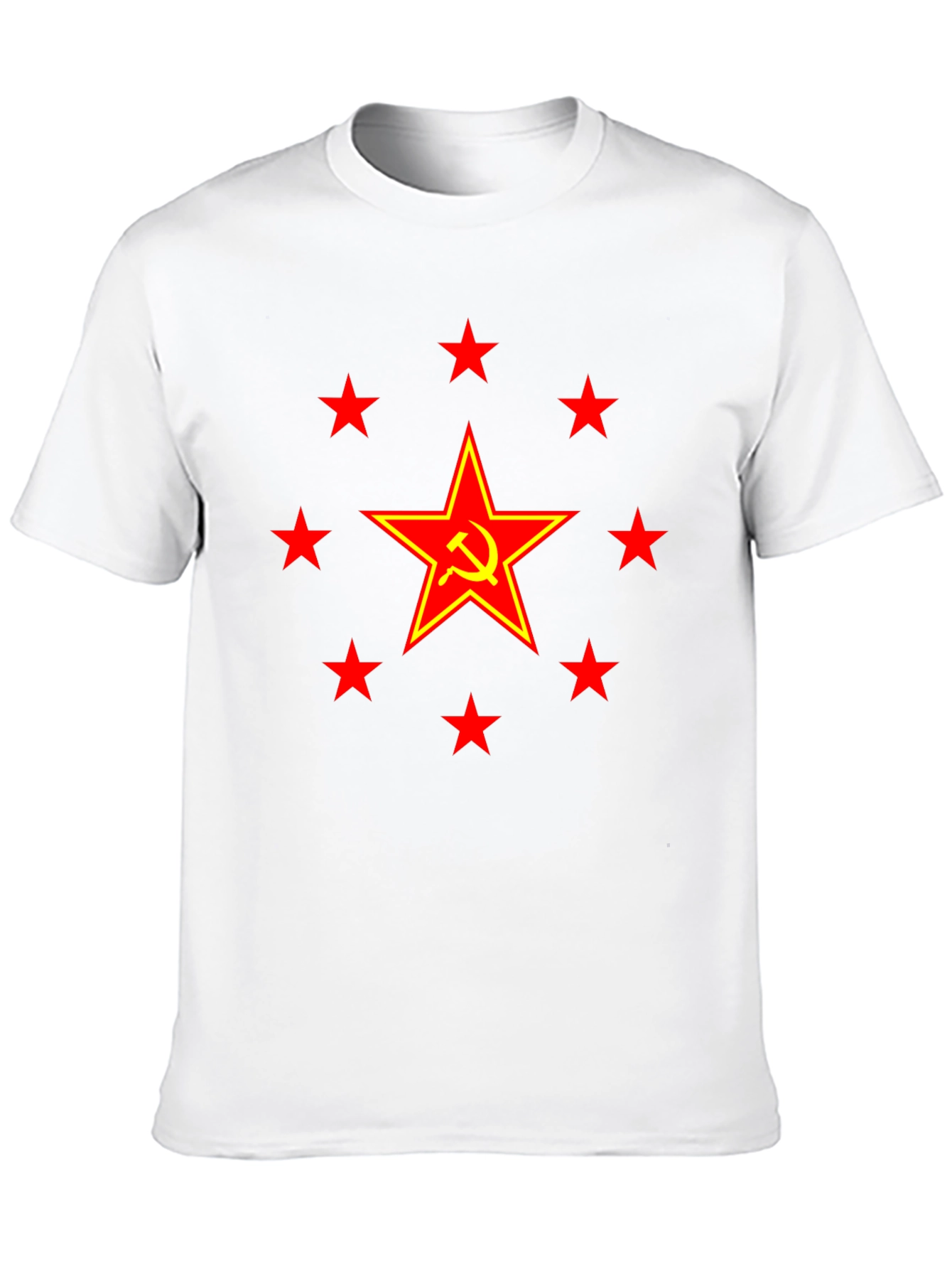 Red Star Hammer & Sickle Graphic Tee - Black