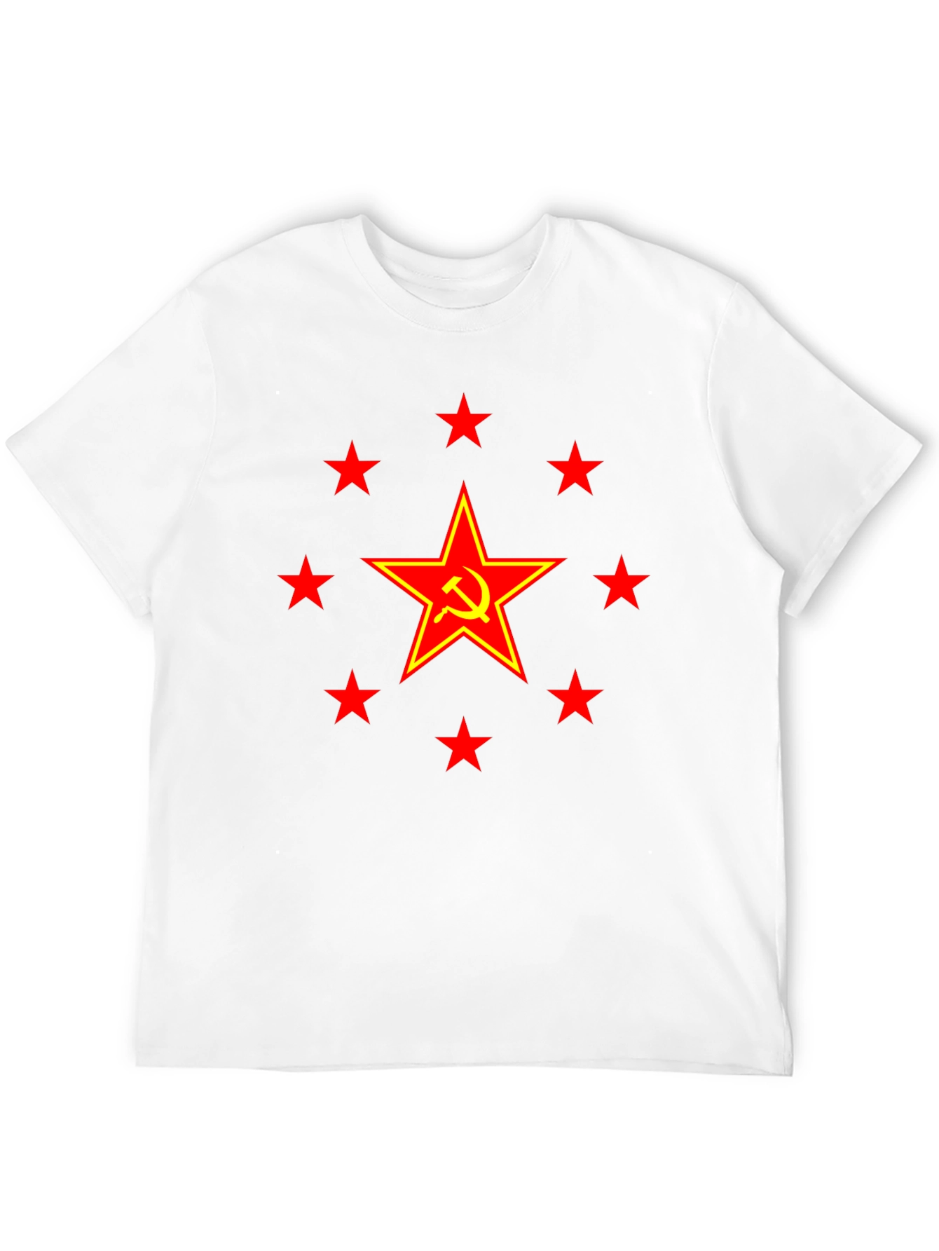 Red Star Hammer & Sickle Graphic Tee - Black
