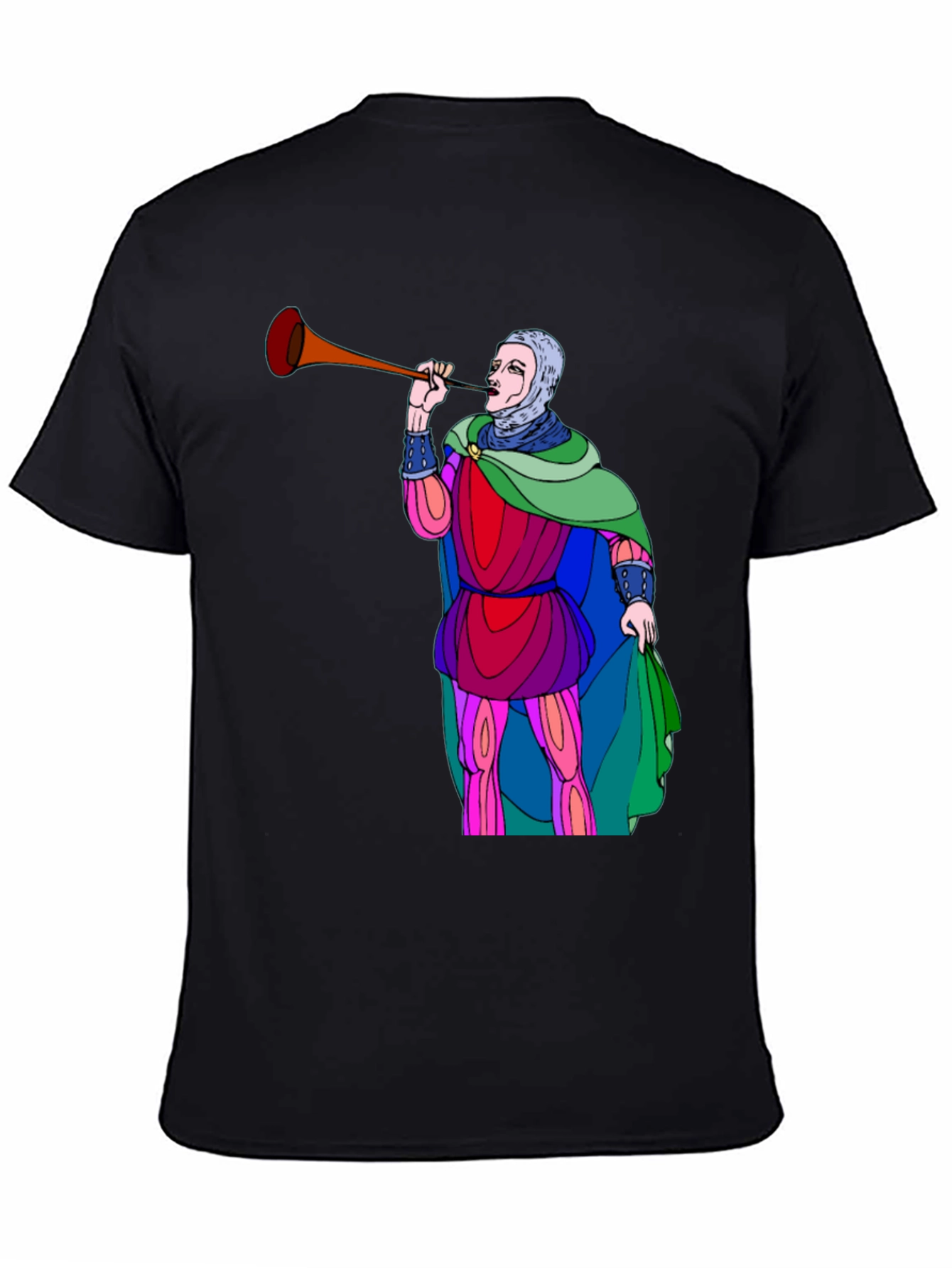 Medieval Trumpeter Graphic Tee - Unique Design