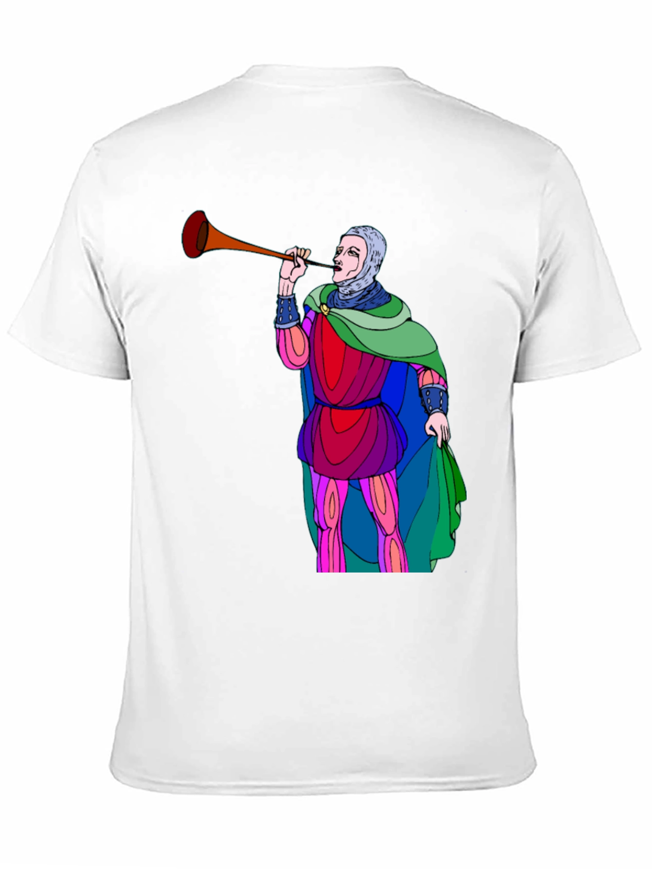 Medieval Trumpeter Graphic Tee - Unique Design