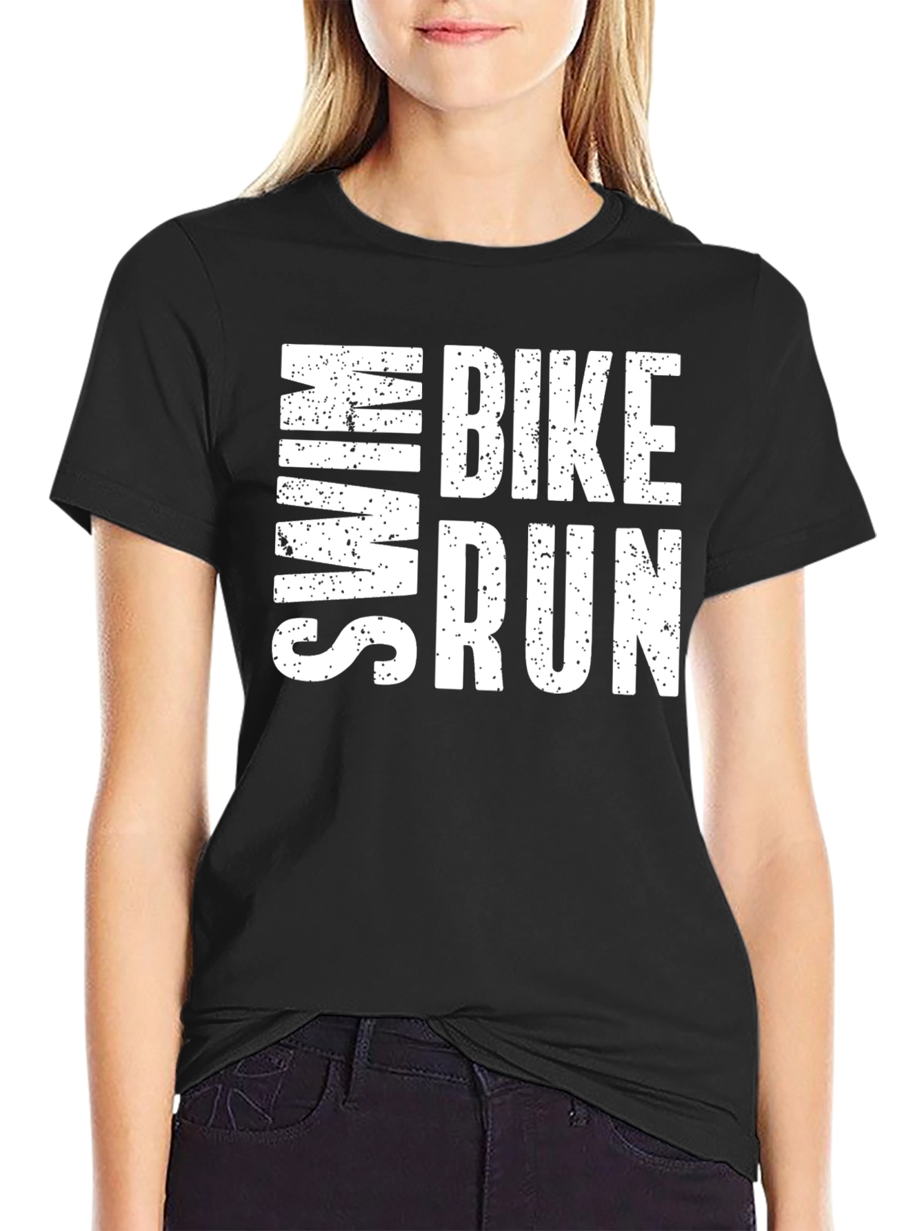Swim Bike Run Triathlon Graphic T-Shirt
