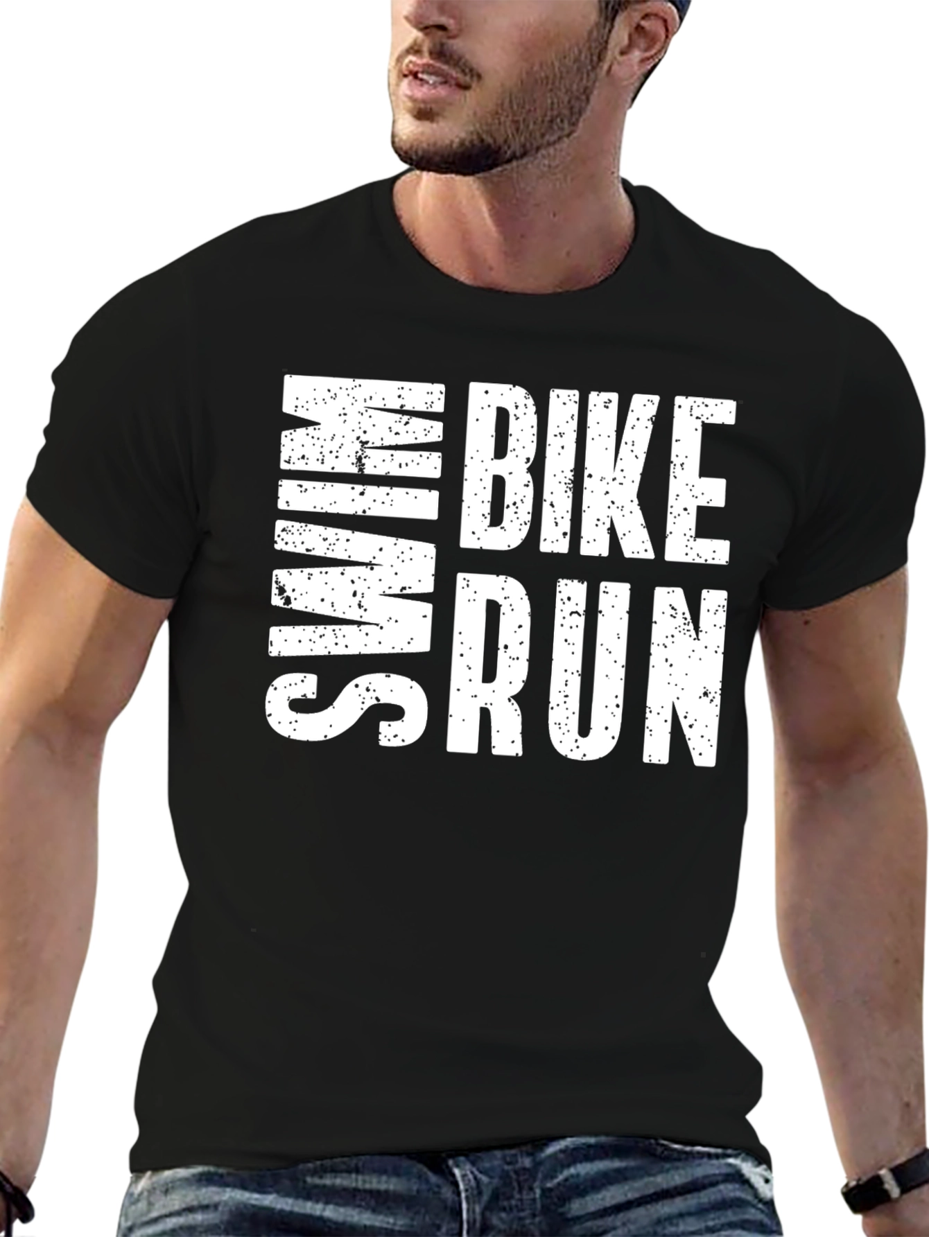Swim Bike Run Triathlon Graphic T-Shirt