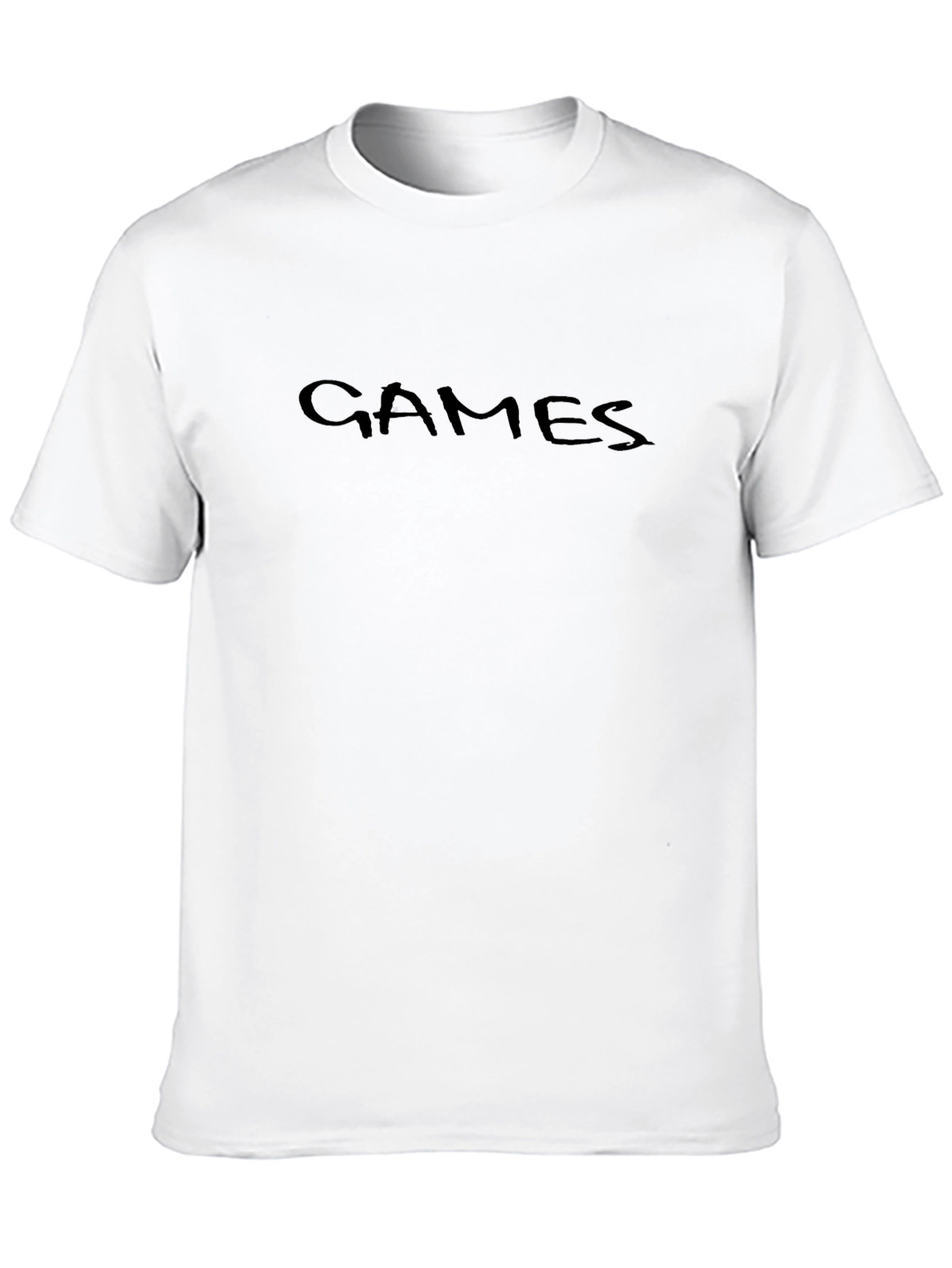 Black GAMES Graphic Print T-Shirt