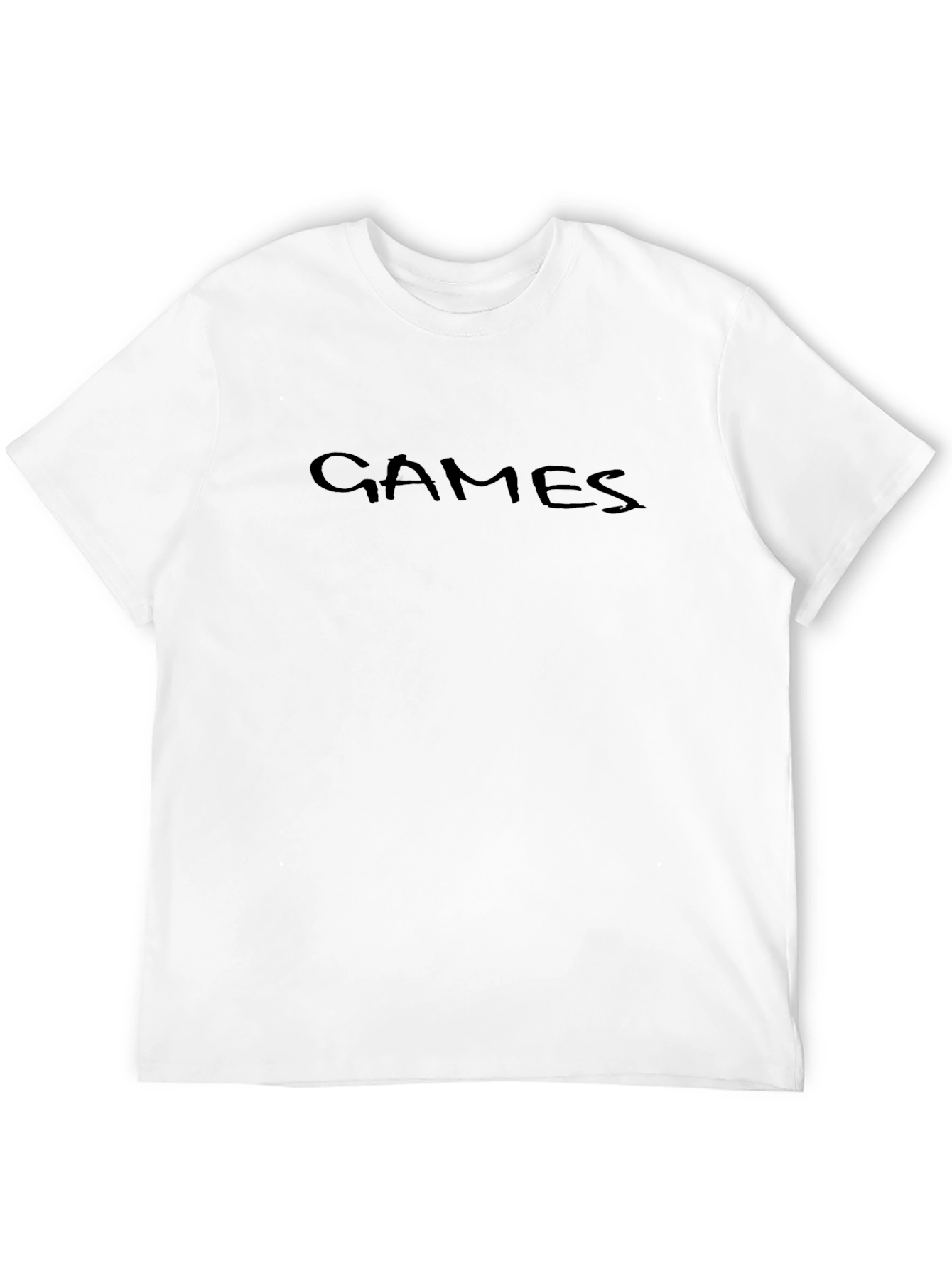 Black GAMES Graphic Print T-Shirt