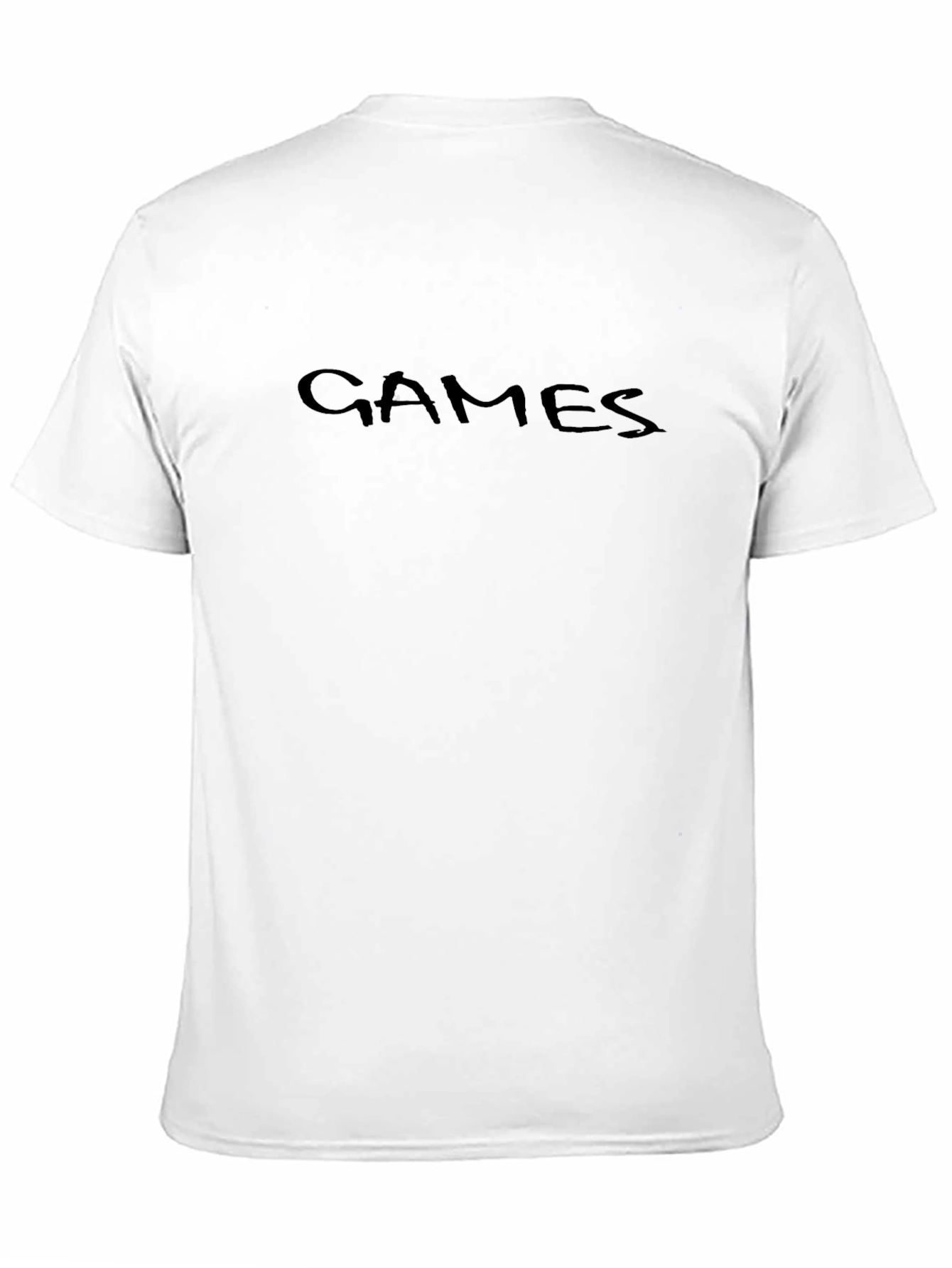 Black GAMES Graphic Print T-Shirt