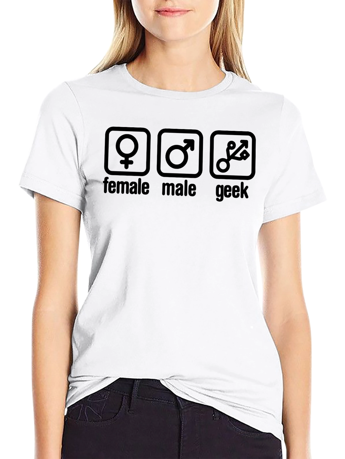 Female Male Geek T-Shirt - Unisex