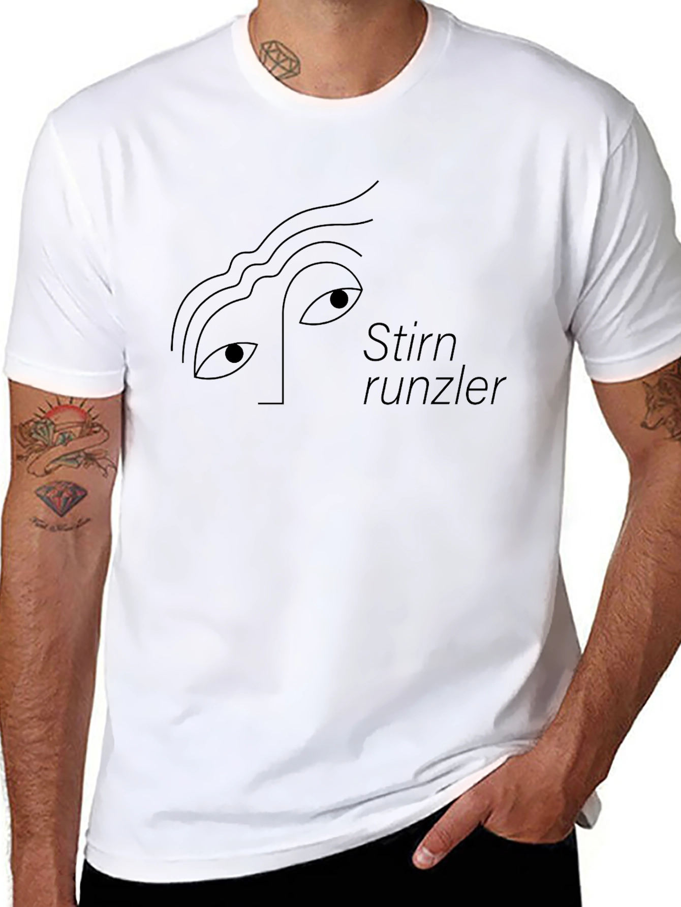 Minimalist Stirnrunzler T-Shirt