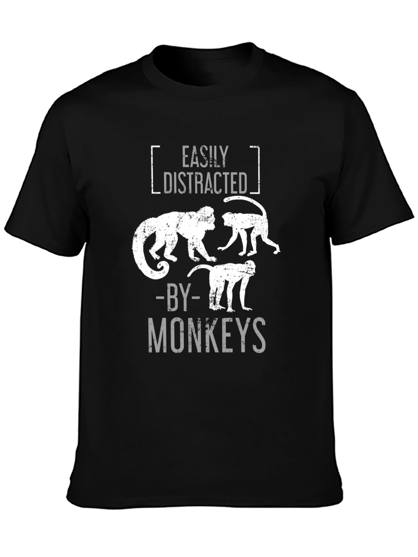 Easily Distracted By Monkeys Graphic T-Shirt