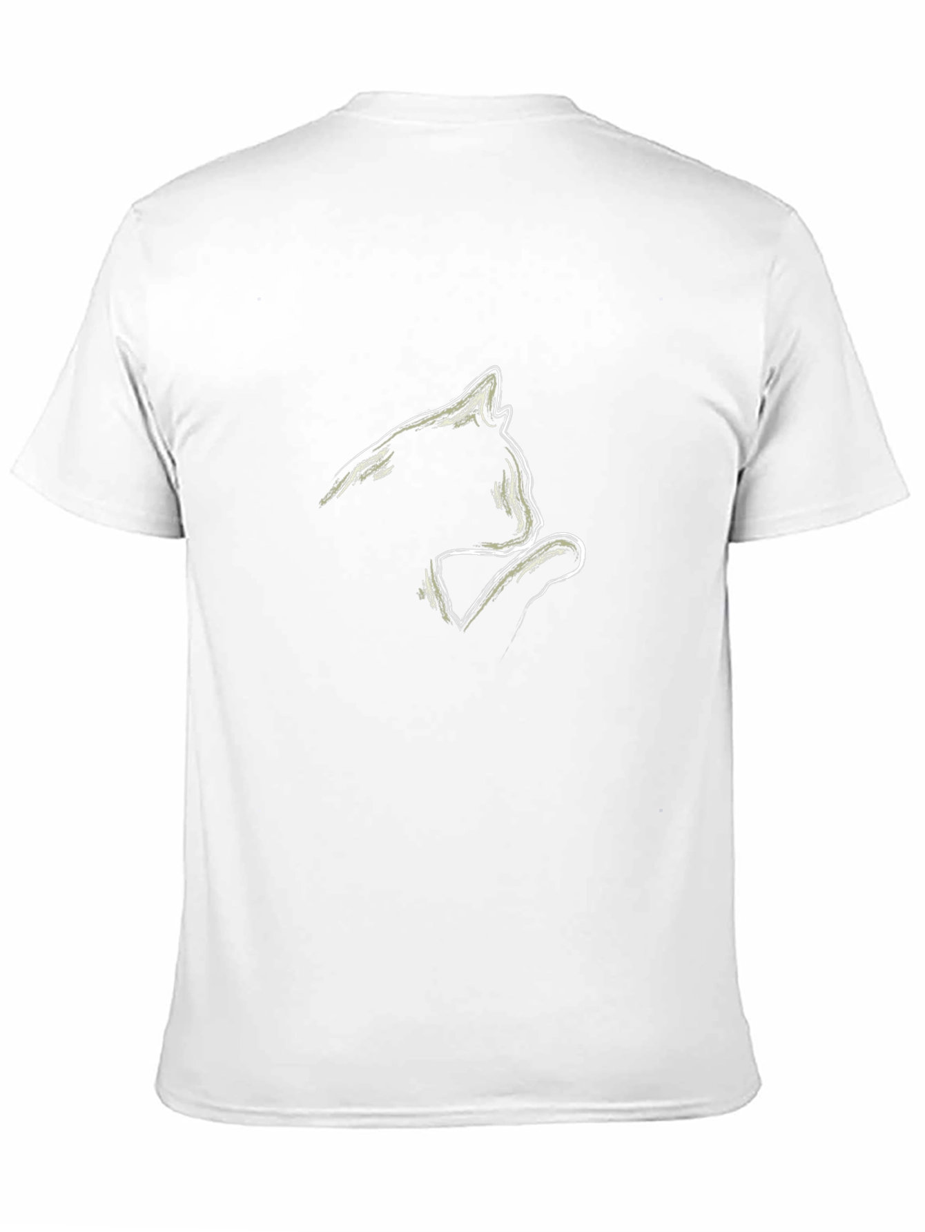 Minimalist Cat Sketch Black T-Shirt