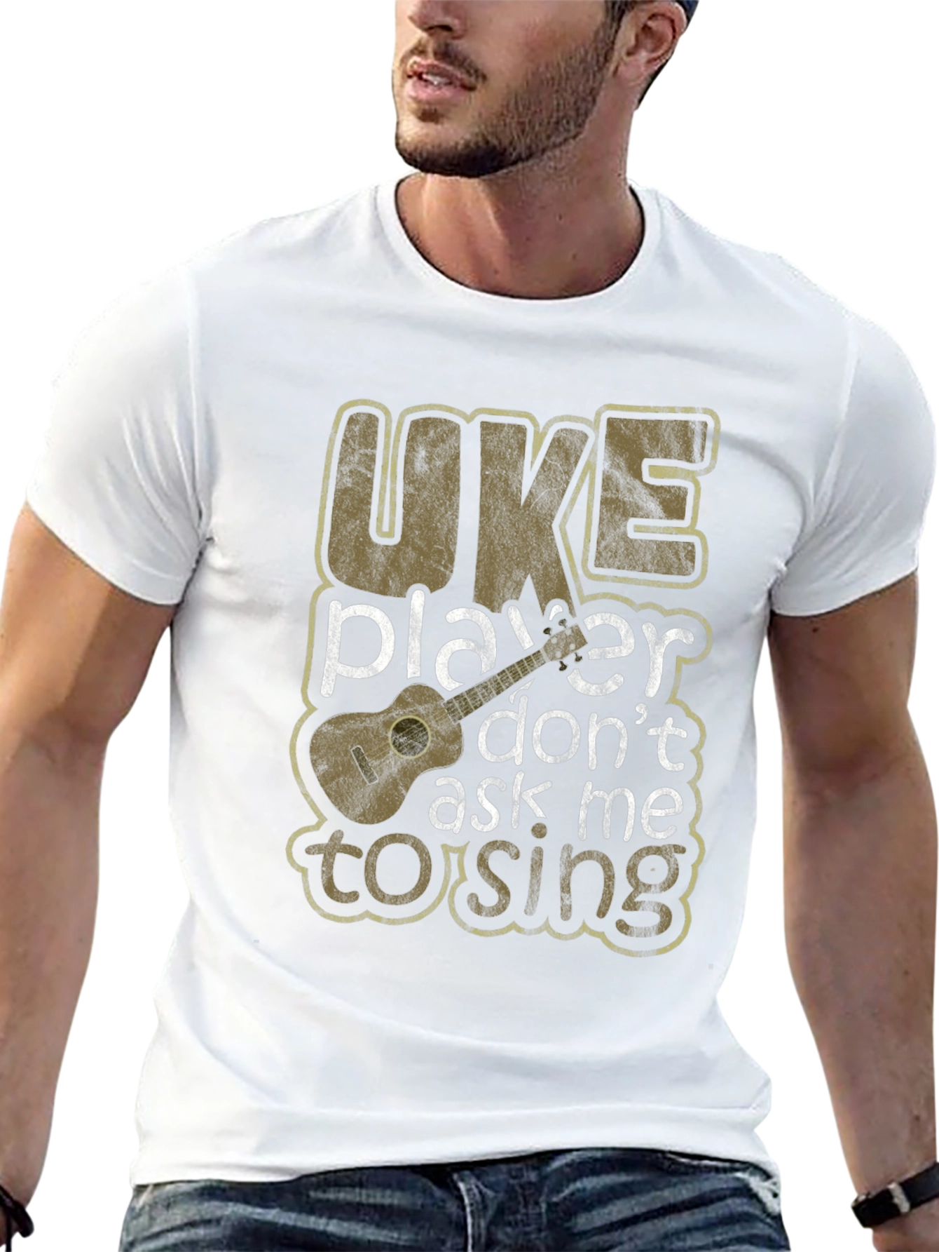 Uke Player Dont Ask Me To Sing Graphic T-Shirt
