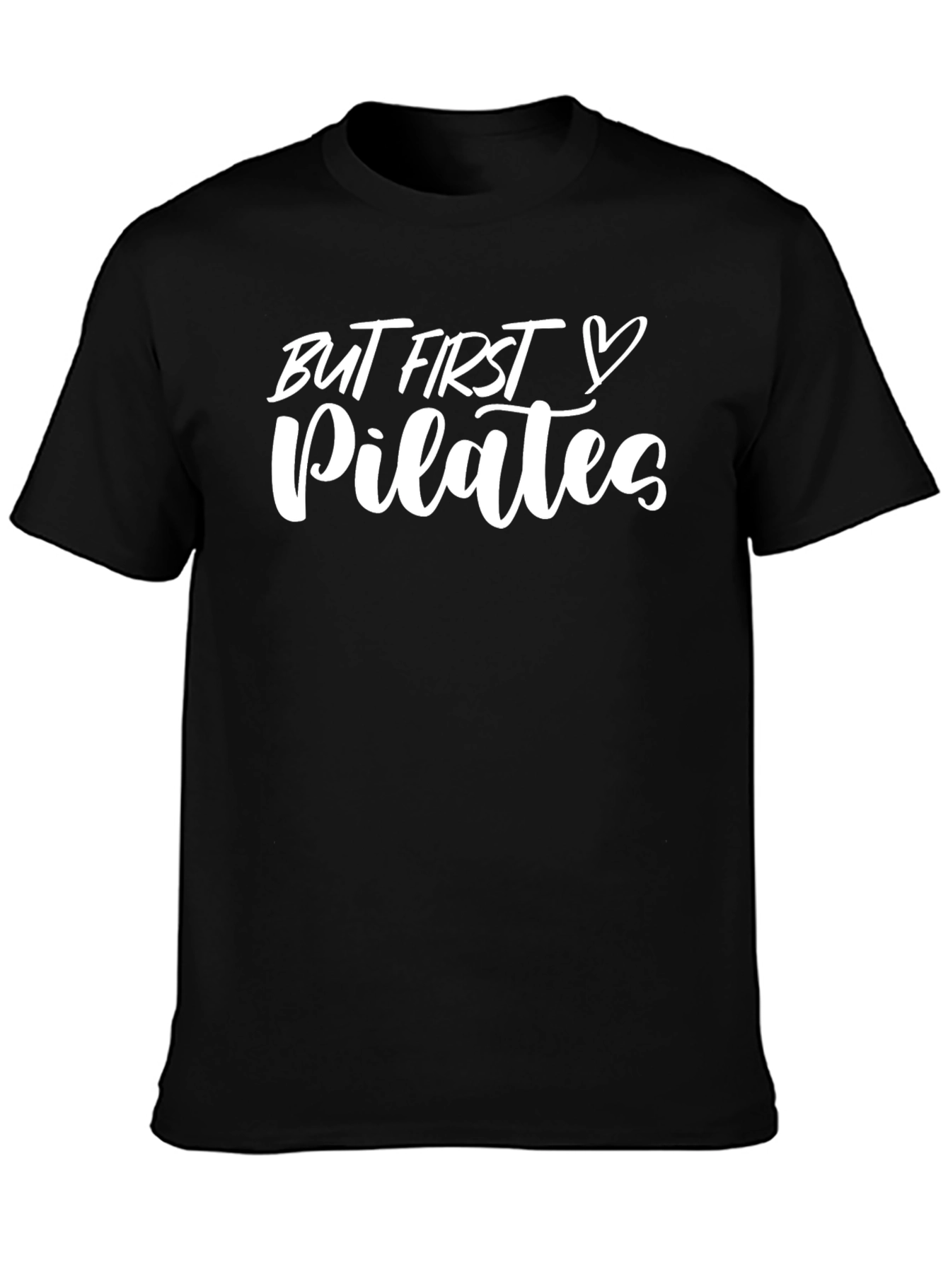 But First Pilates Black Graphic Tee