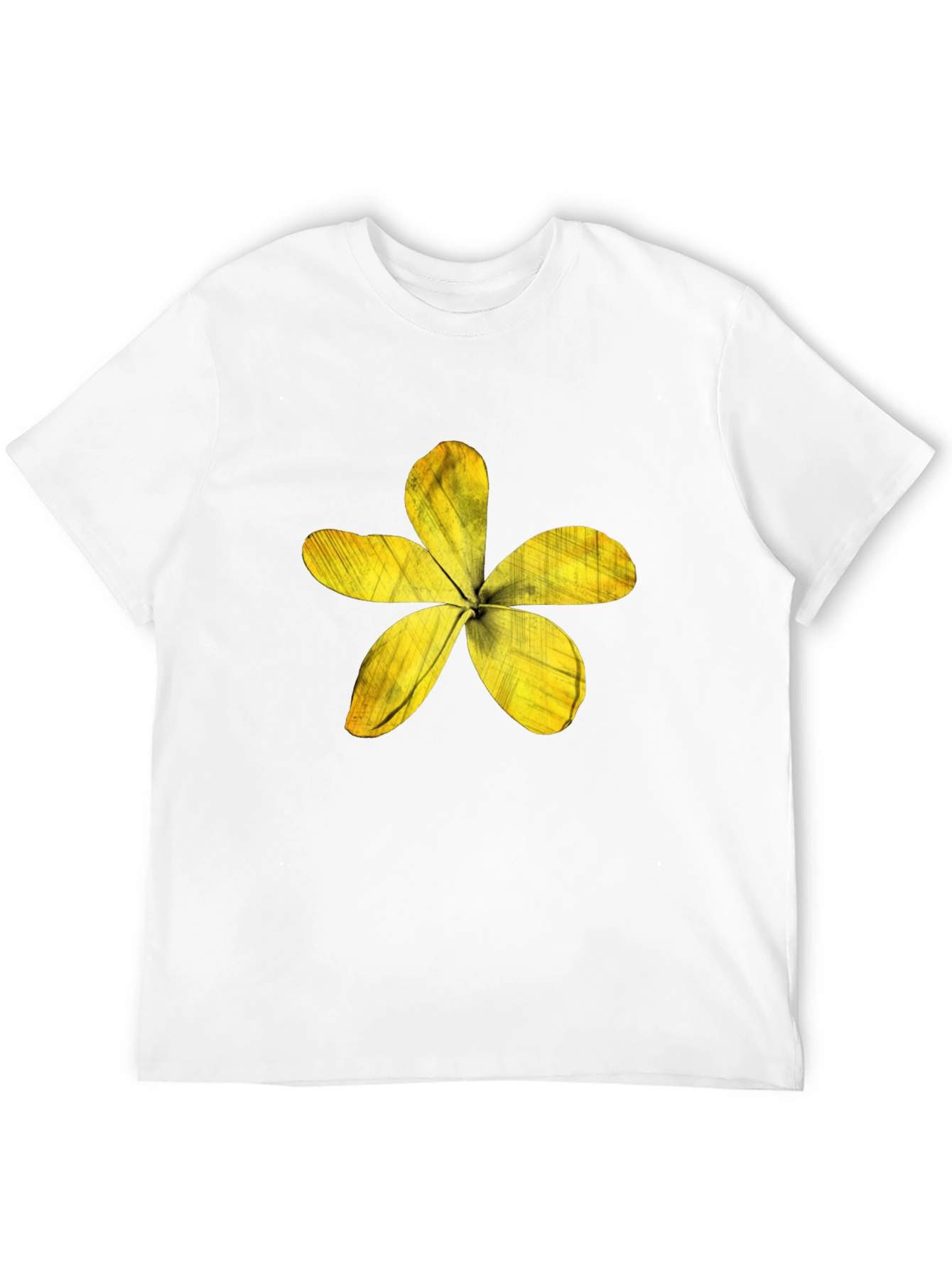 Black T-Shirt with Yellow Flower Design