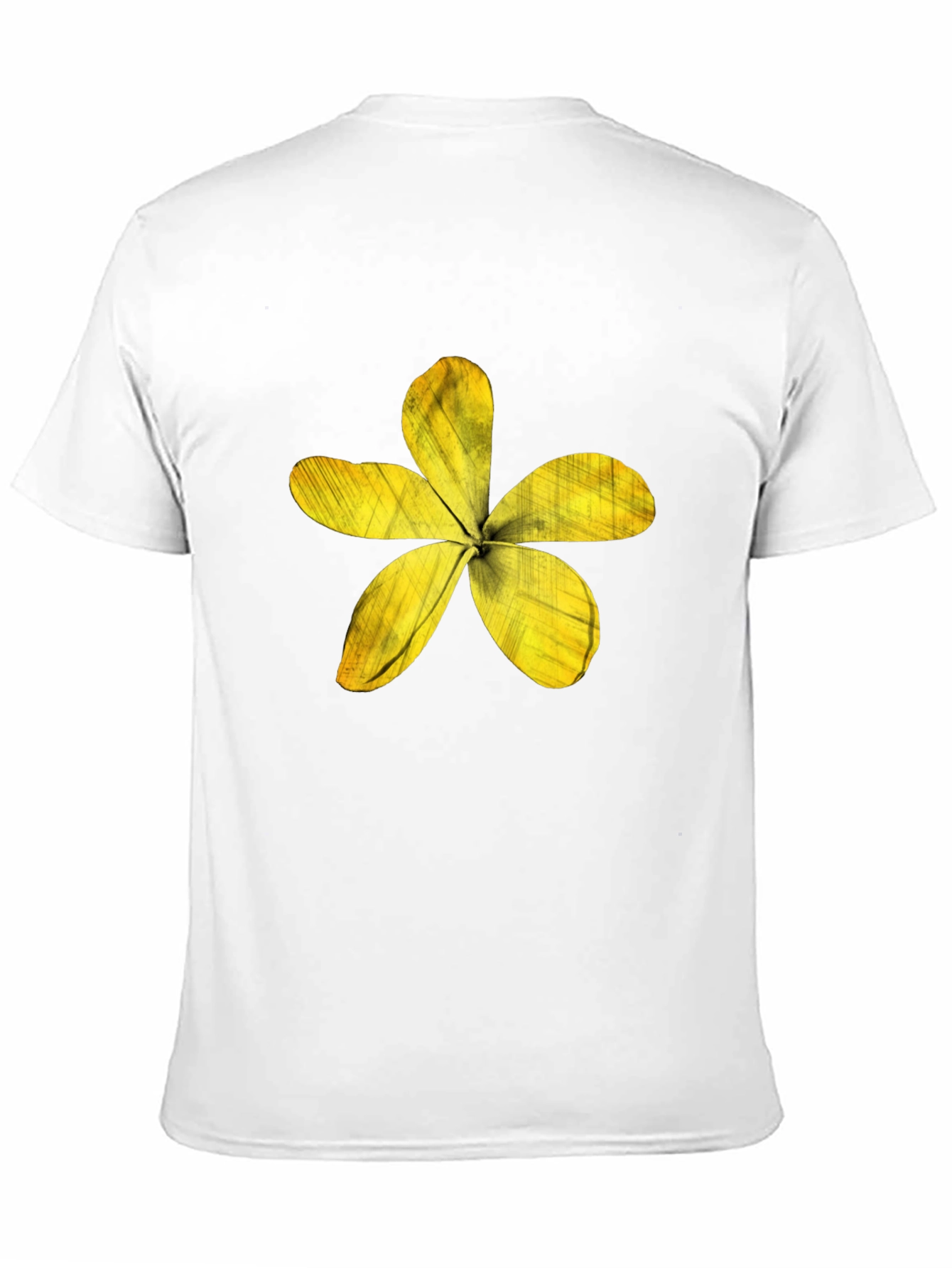 Black T-Shirt with Yellow Flower Design
