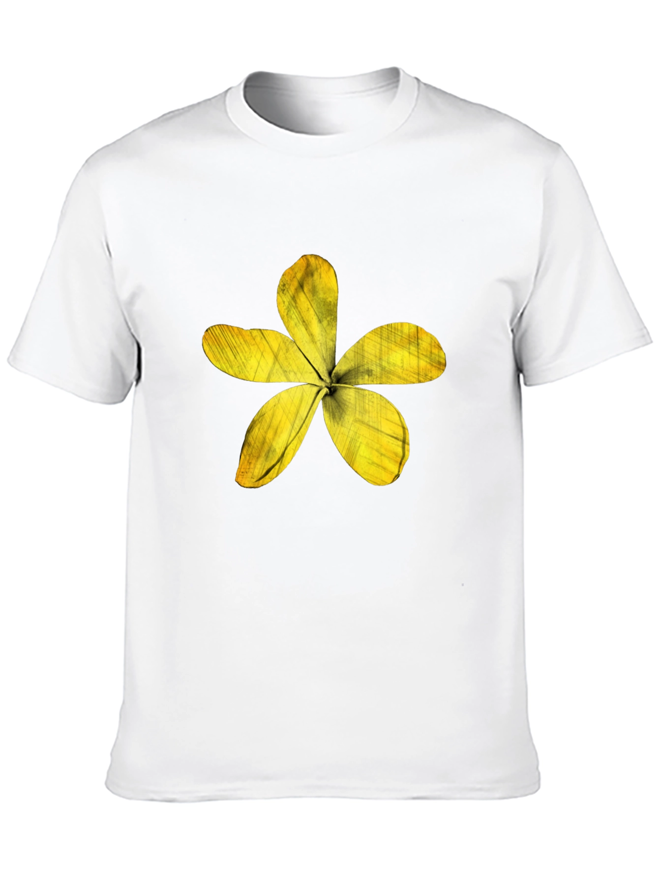 Black T-Shirt with Yellow Flower Design