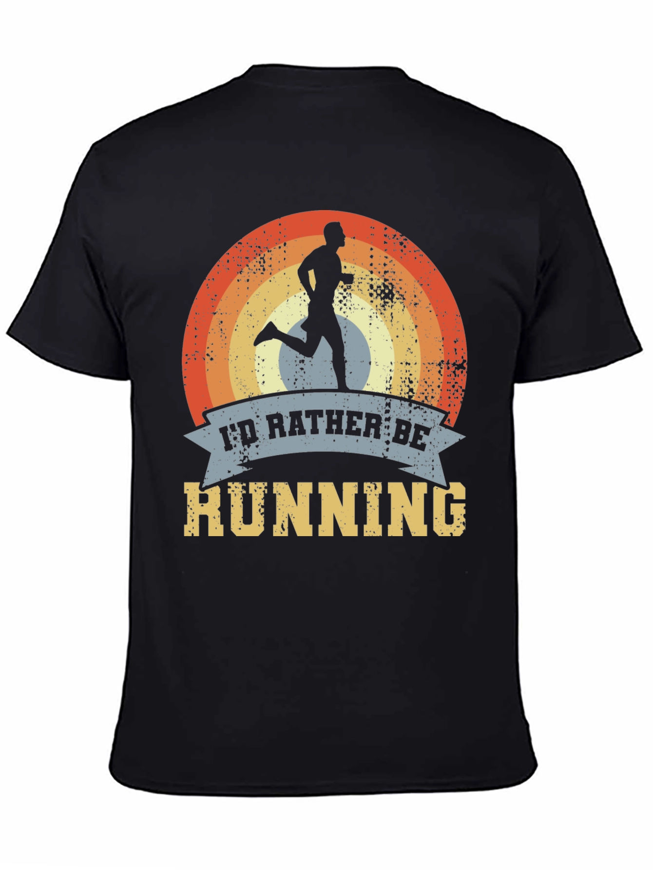 Retro Running T-Shirt - Id Rather Be Running
