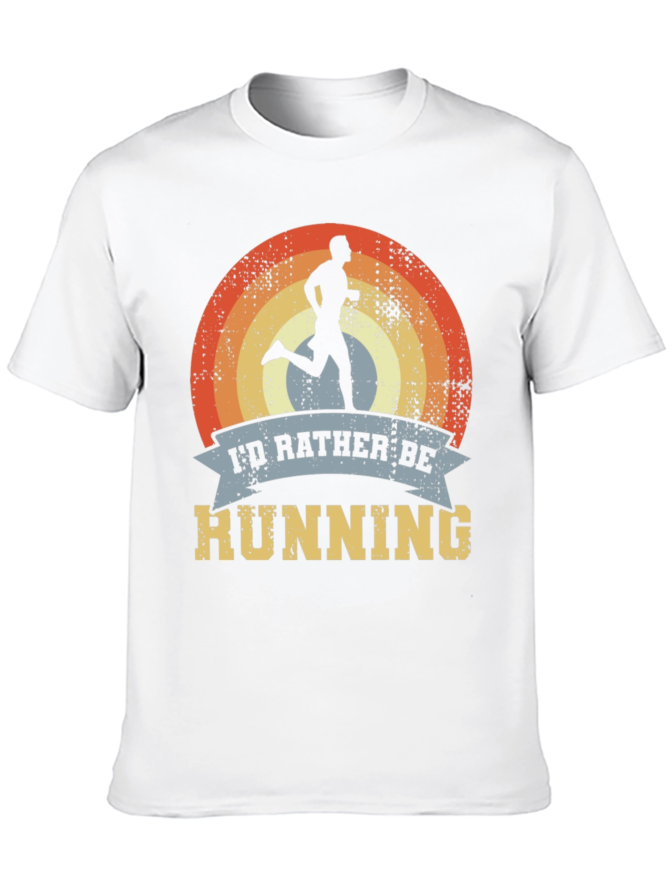 Retro Running T-Shirt - Id Rather Be Running