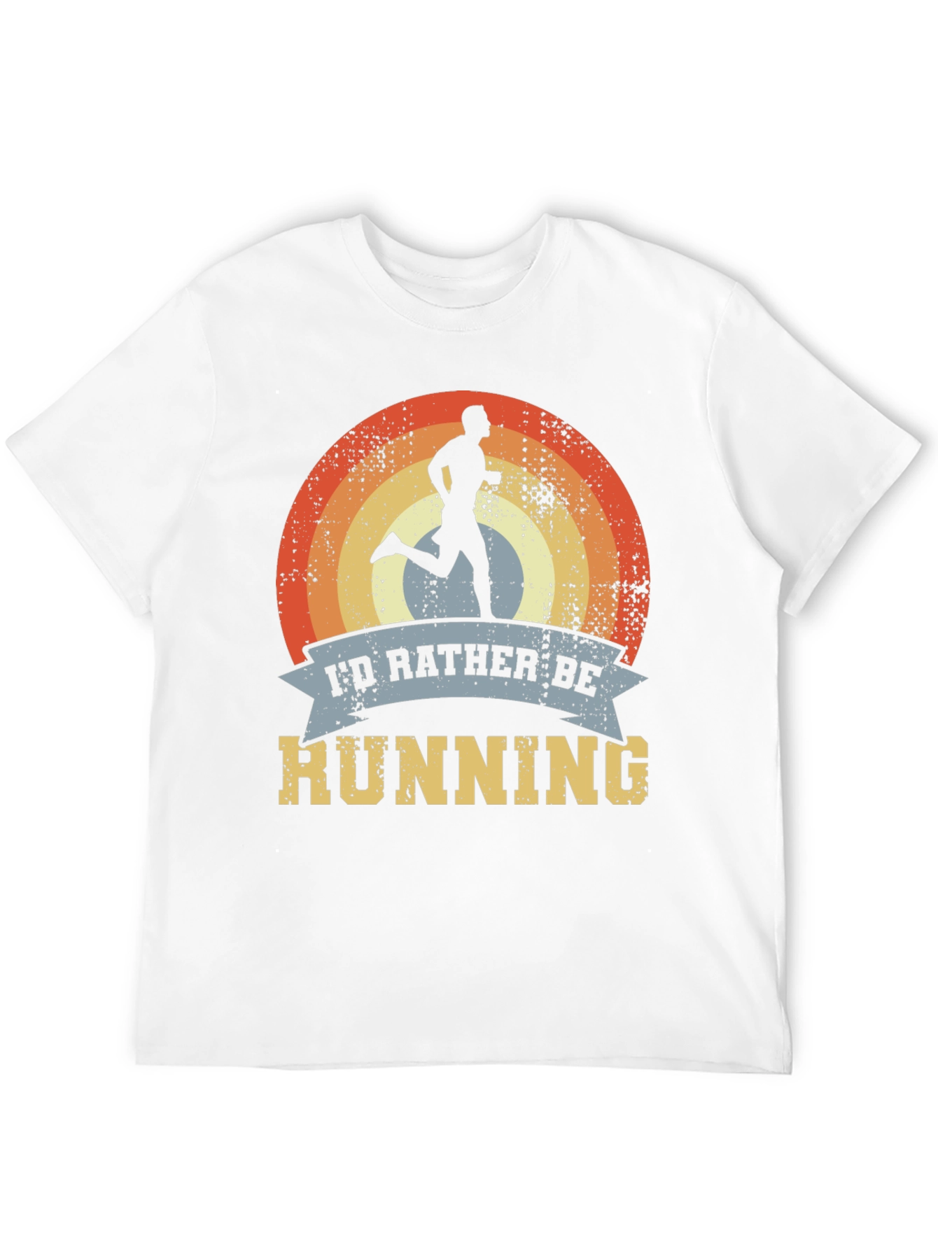 Retro Running T-Shirt - Id Rather Be Running