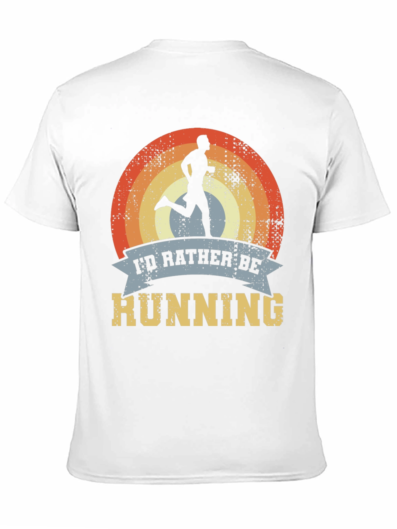 Retro Running T-Shirt - Id Rather Be Running
