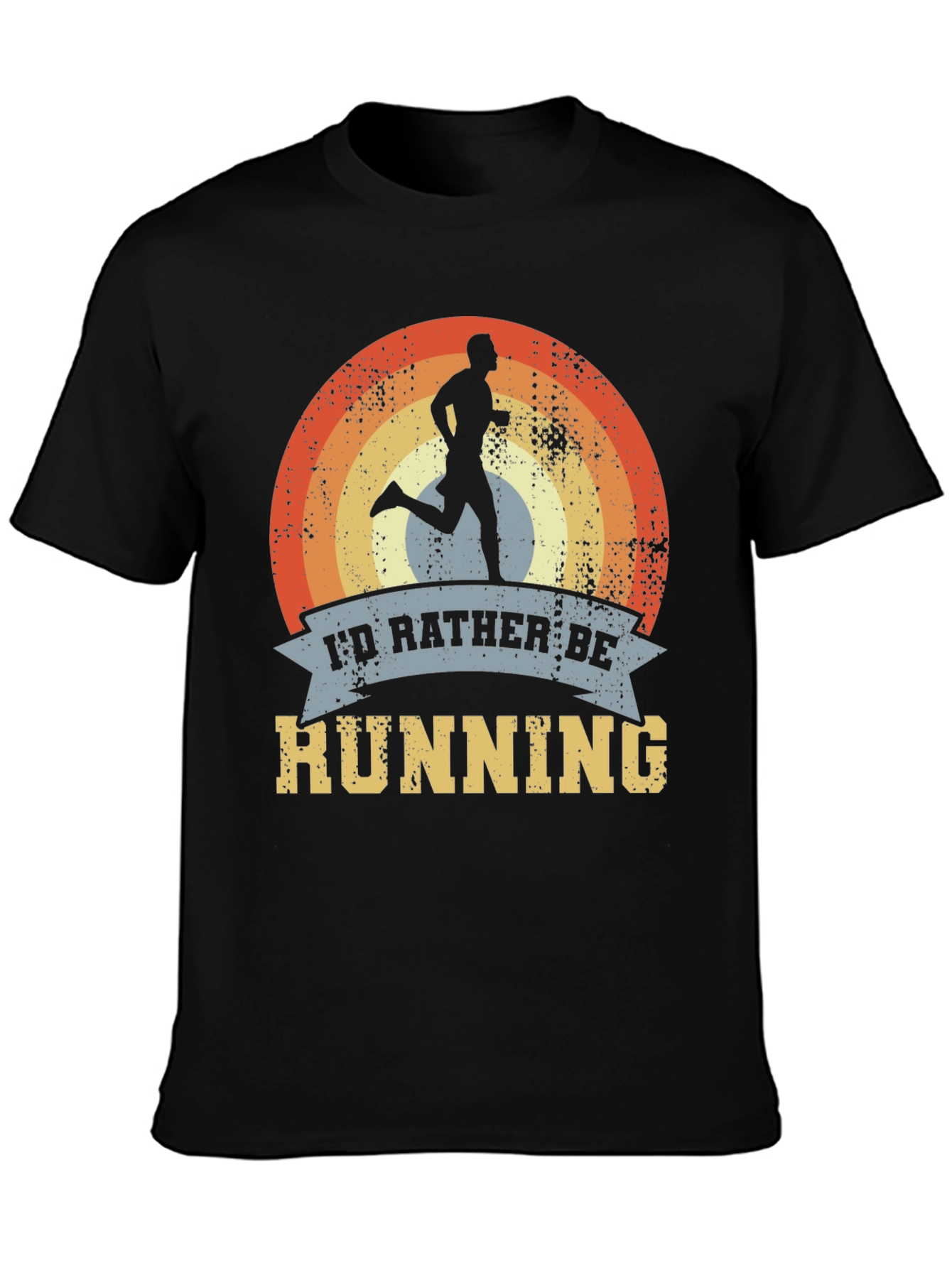 Retro Running T-Shirt - Id Rather Be Running